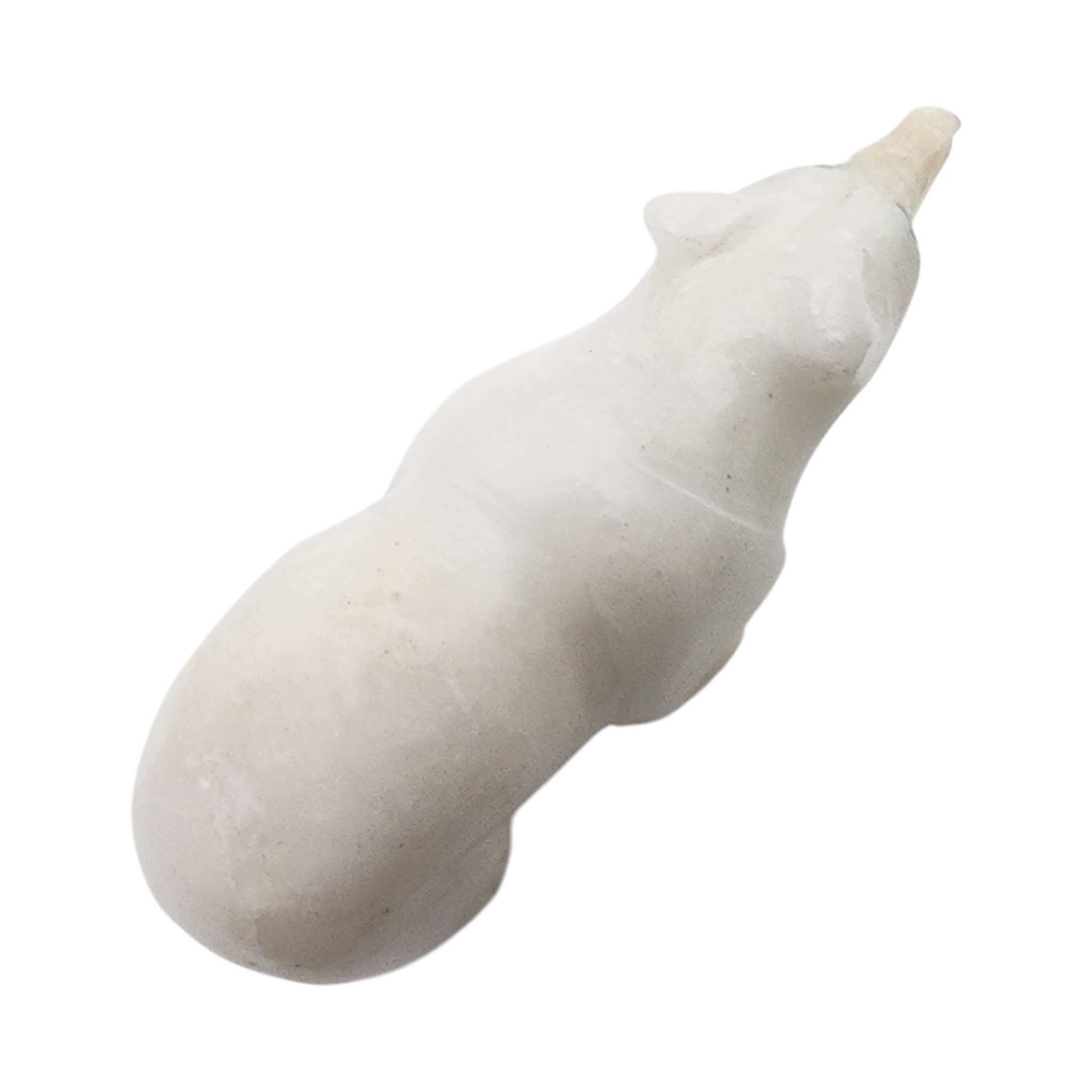 Zuni White Marble Bear Fetish Carving