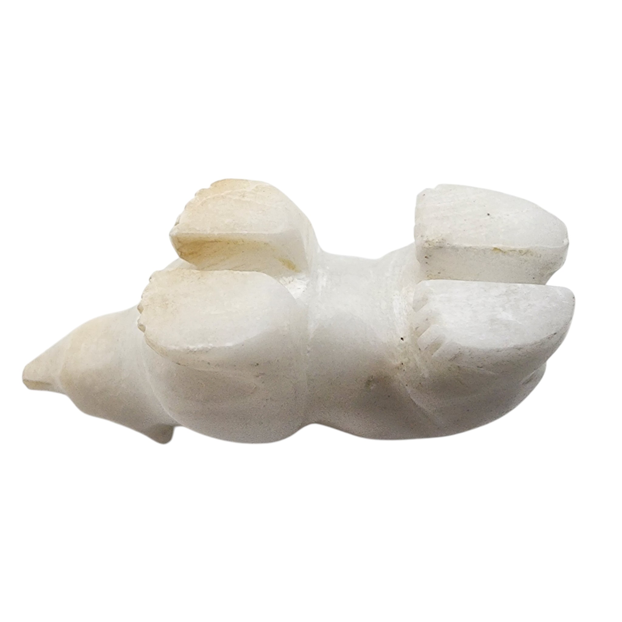 Zuni White Marble Bear Fetish Carving