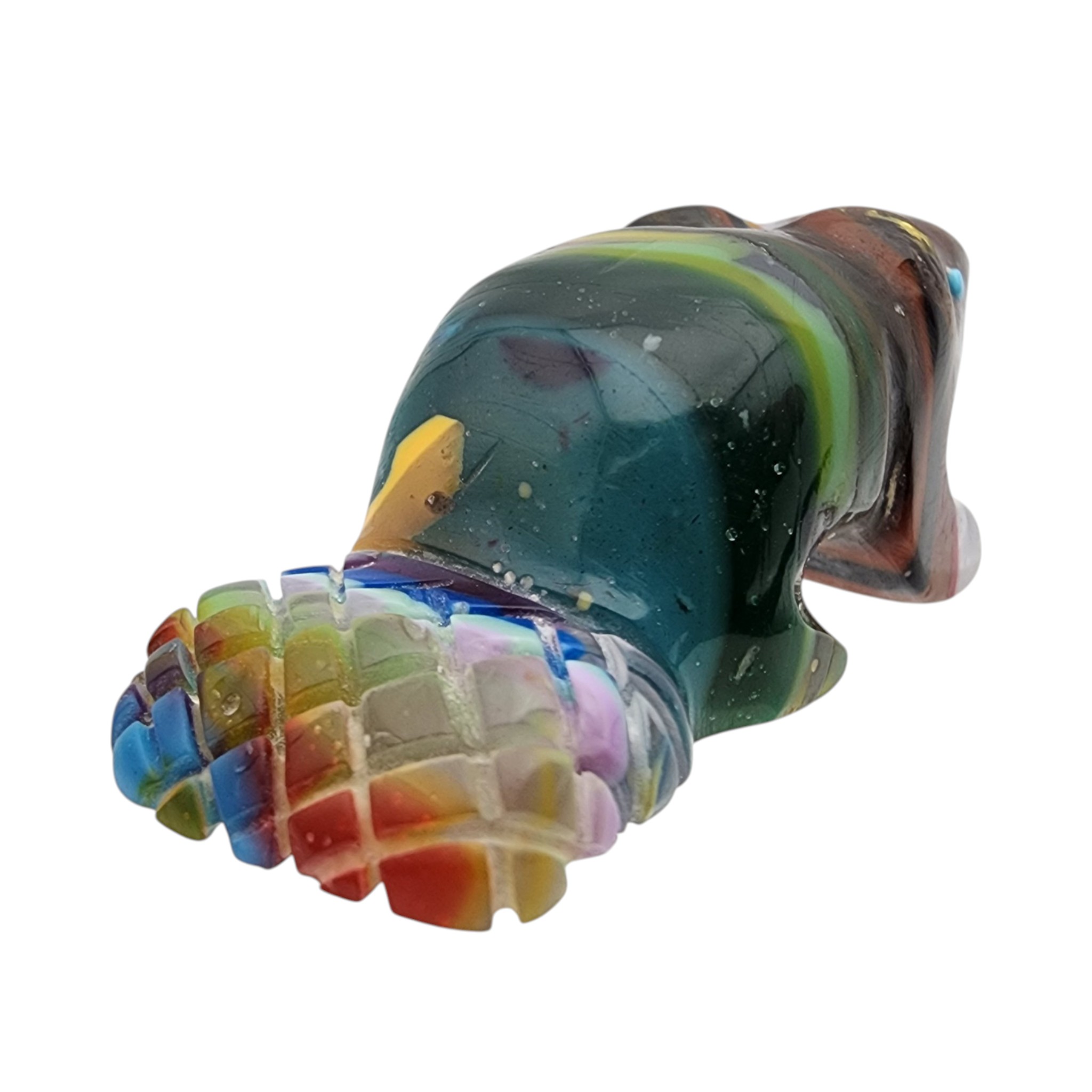 Signed Zuni Rainbow Surfite Beaver Carving Fetish Carving