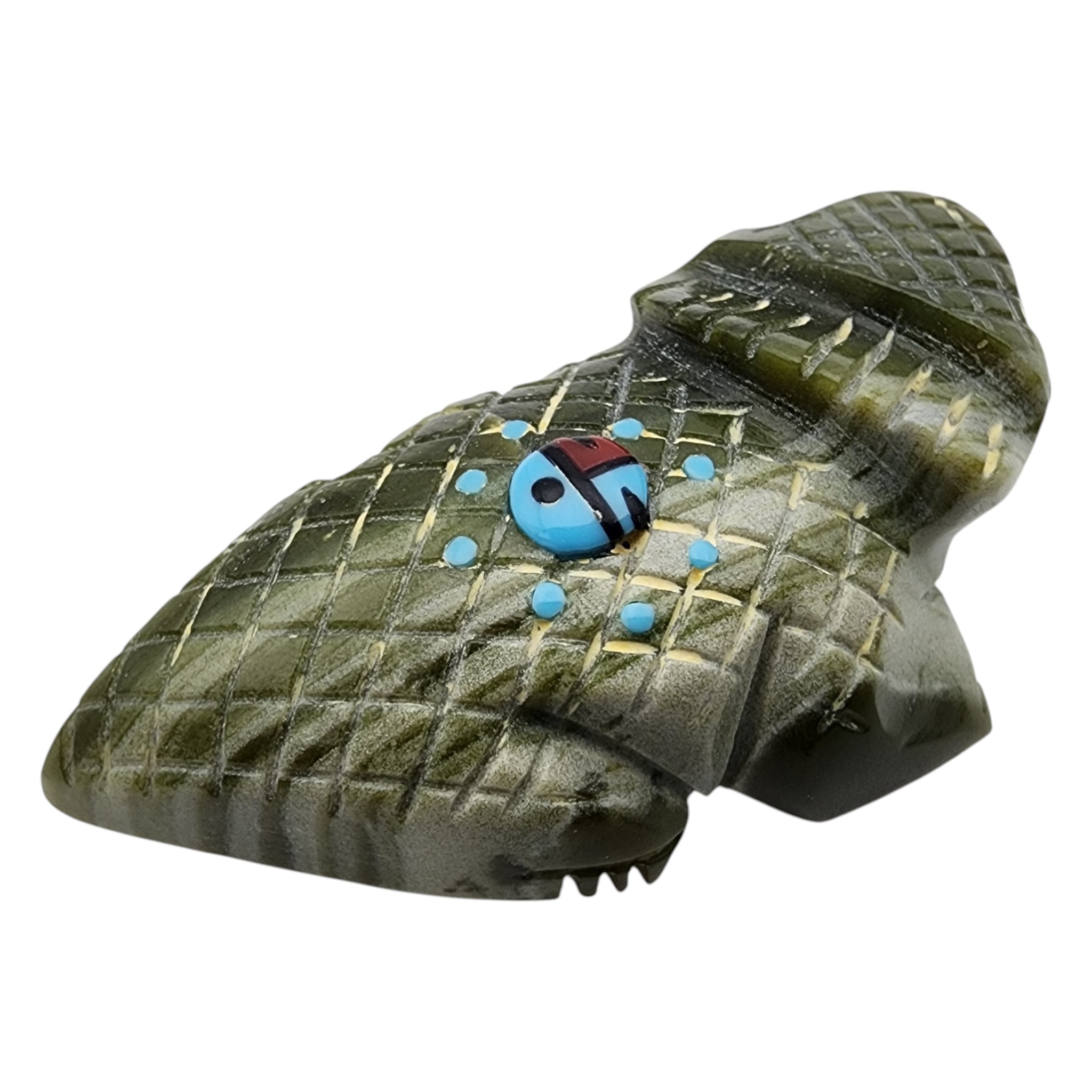 Danette Laate Zuni Multi-Stone Inlay Horned Lizard Fetish Carving