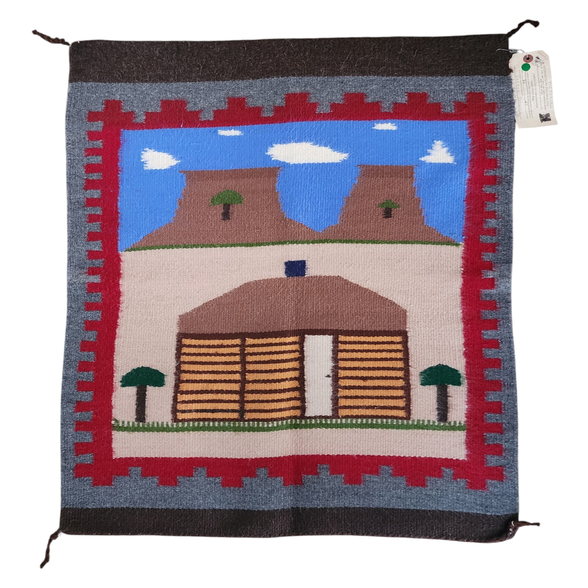 Sheron Johnson Navajo Woven Pictorial Rug Weaving