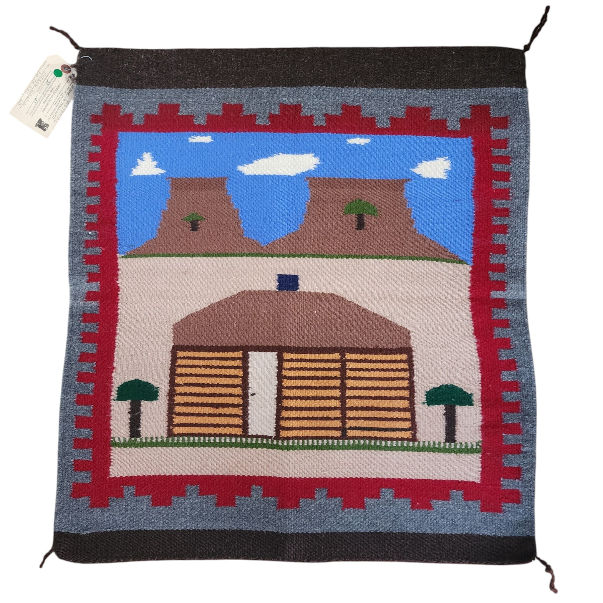 Sheron Johnson Navajo Woven Pictorial Rug Weaving
