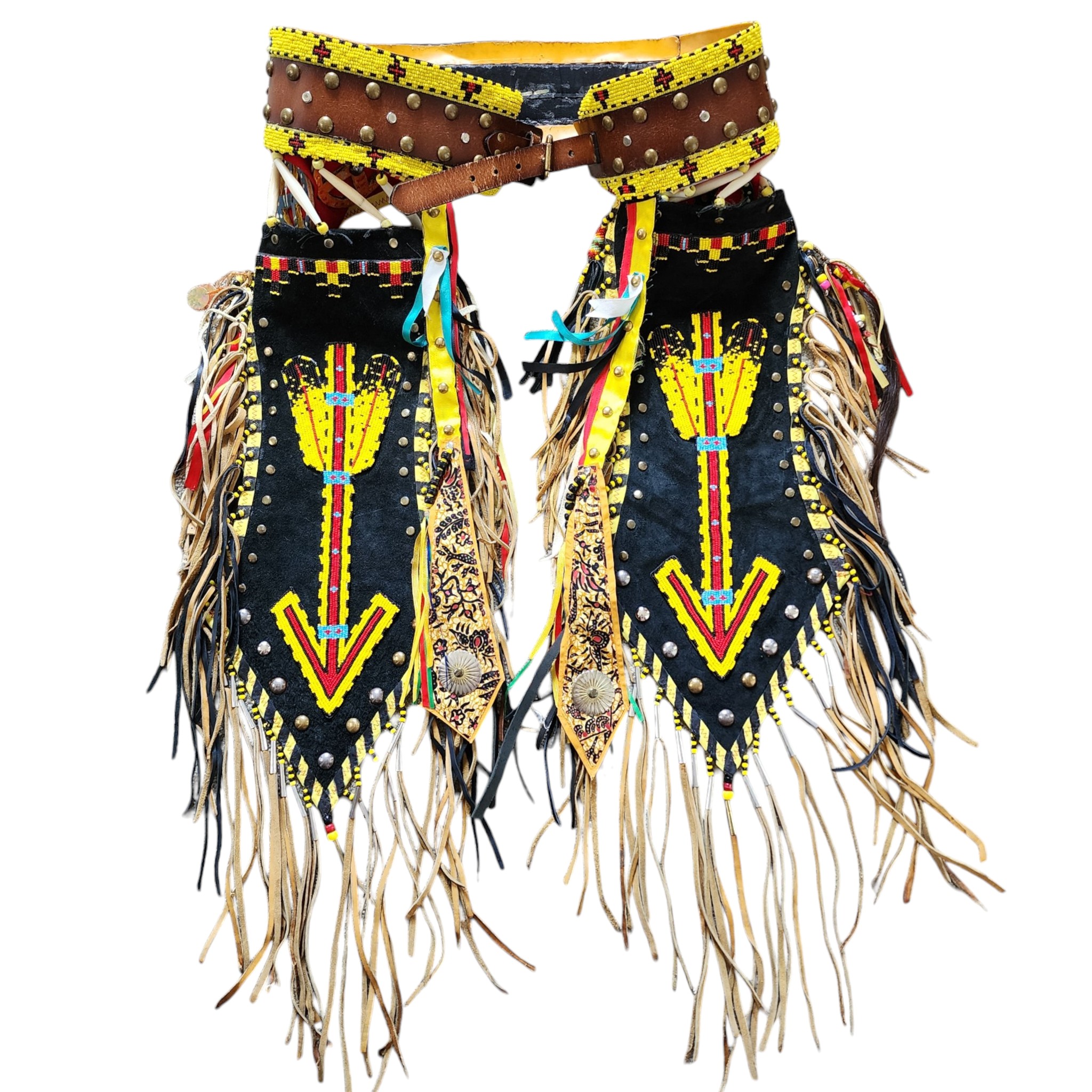 Northern Plains Indian Handmade Beaded Powwow Regalia Outfit