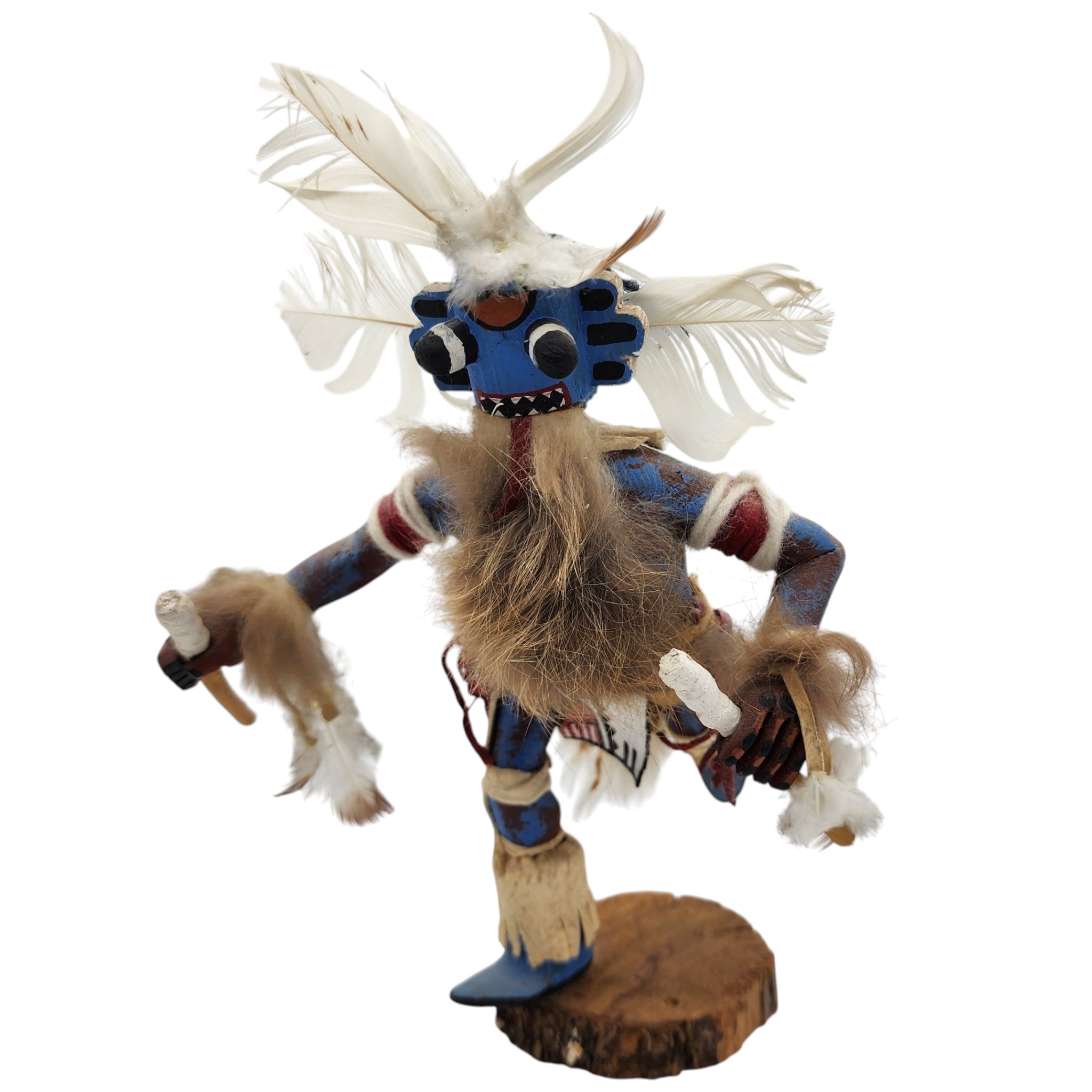 Keith Torres Hopi Blue Whipper Sakwa Hu Kachina Doll