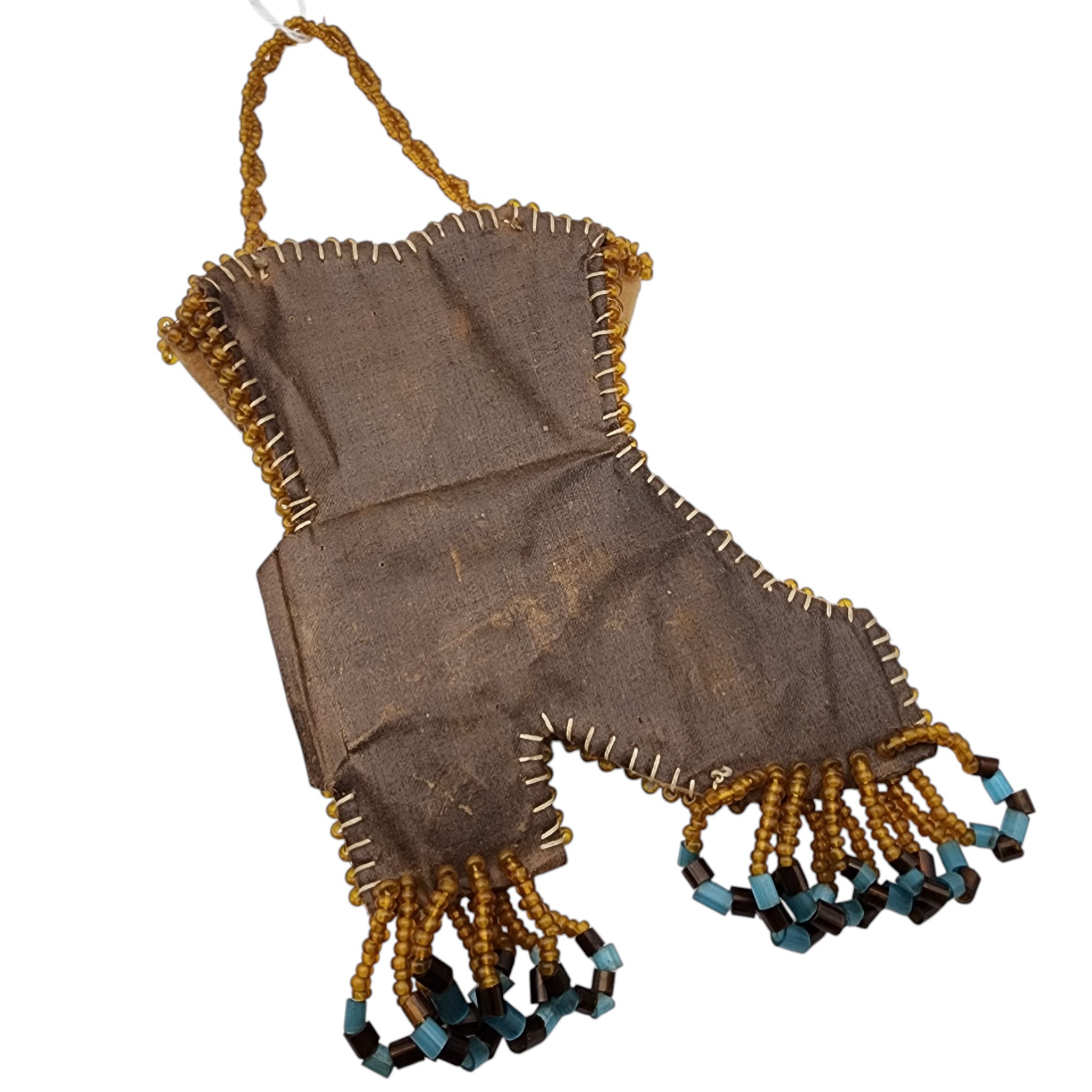 Antique Iroquois Native American Raised Beaded Boot Whimsy