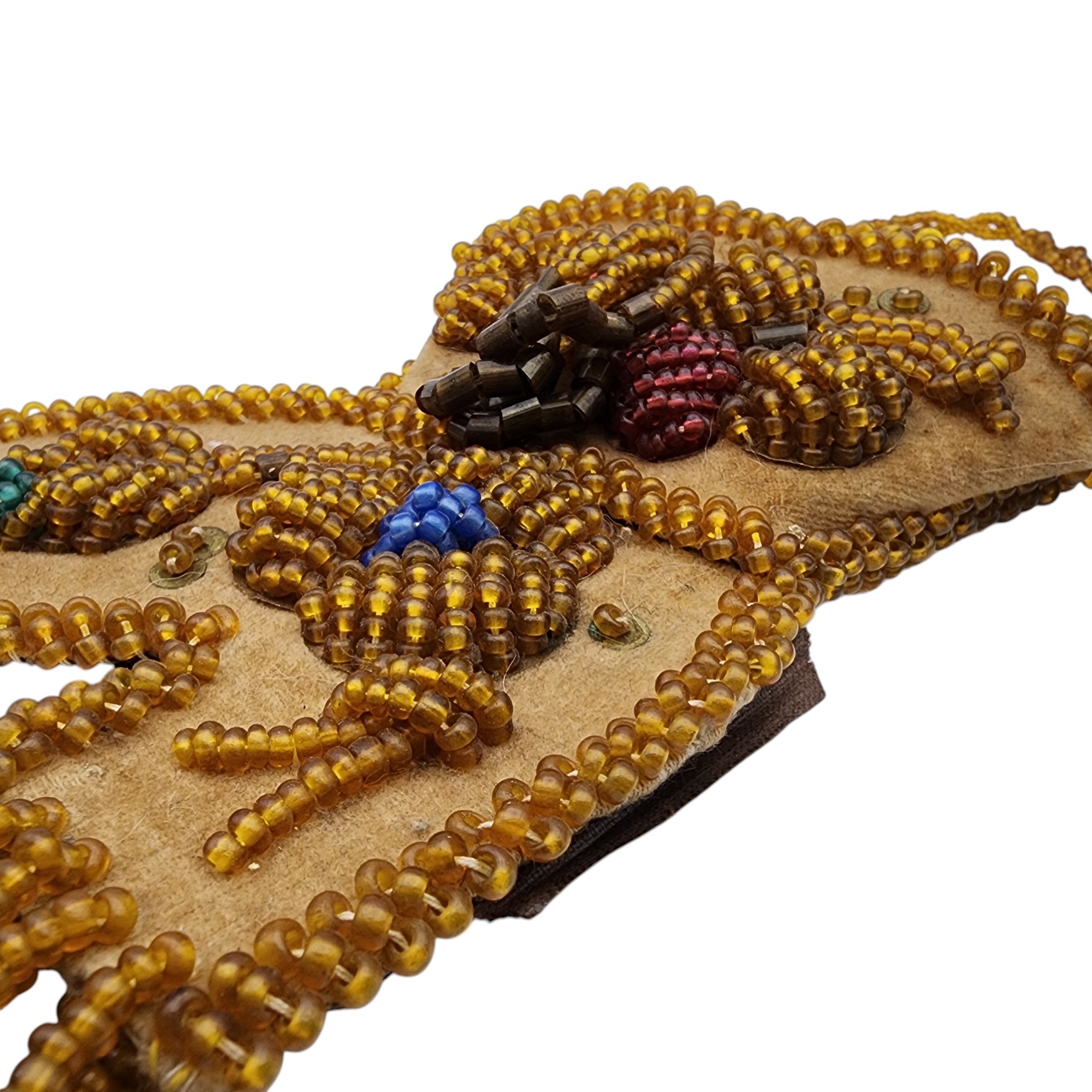 Antique Iroquois Native American Raised Beaded Boot Whimsy