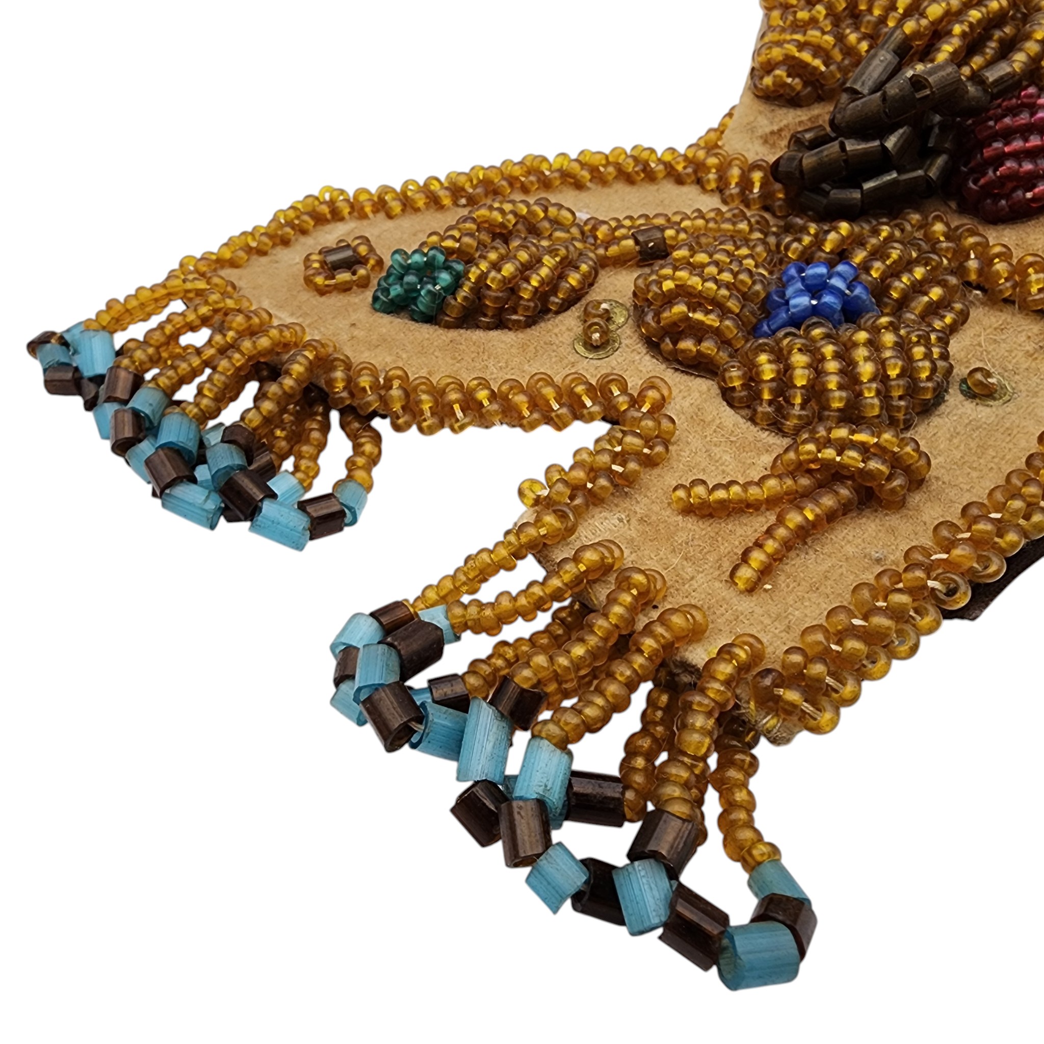 Antique Iroquois Native American Raised Beaded Boot Whimsy