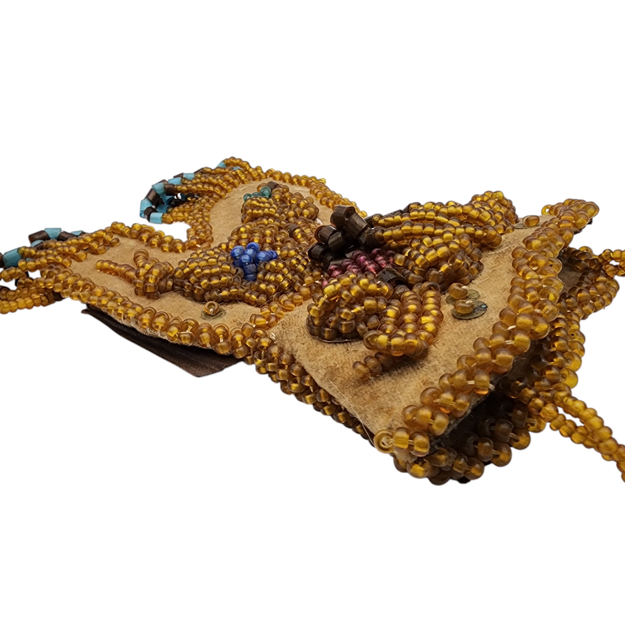 Antique Iroquois Native American Raised Beaded Boot Whimsy
