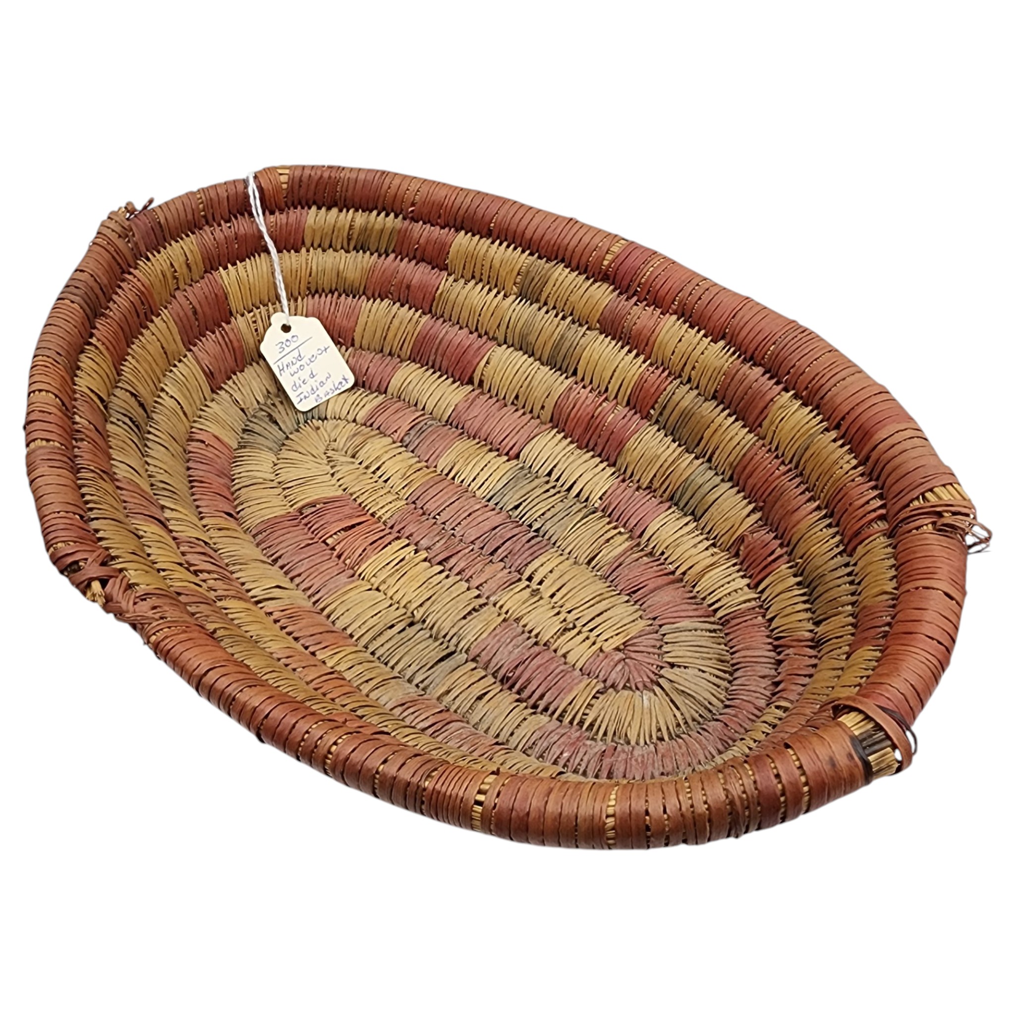 Native American Hand Woven Dyed Basket