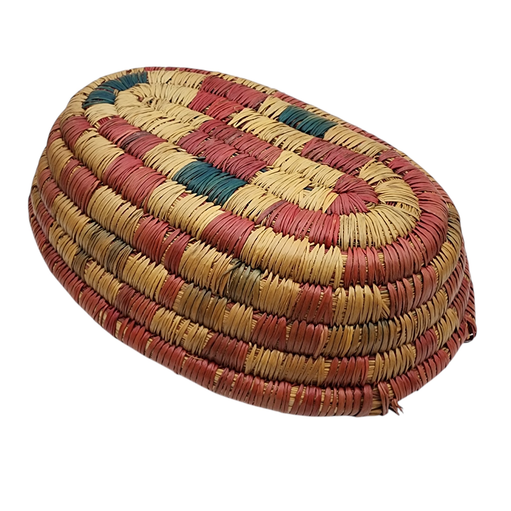 Native American Hand Woven Dyed Basket