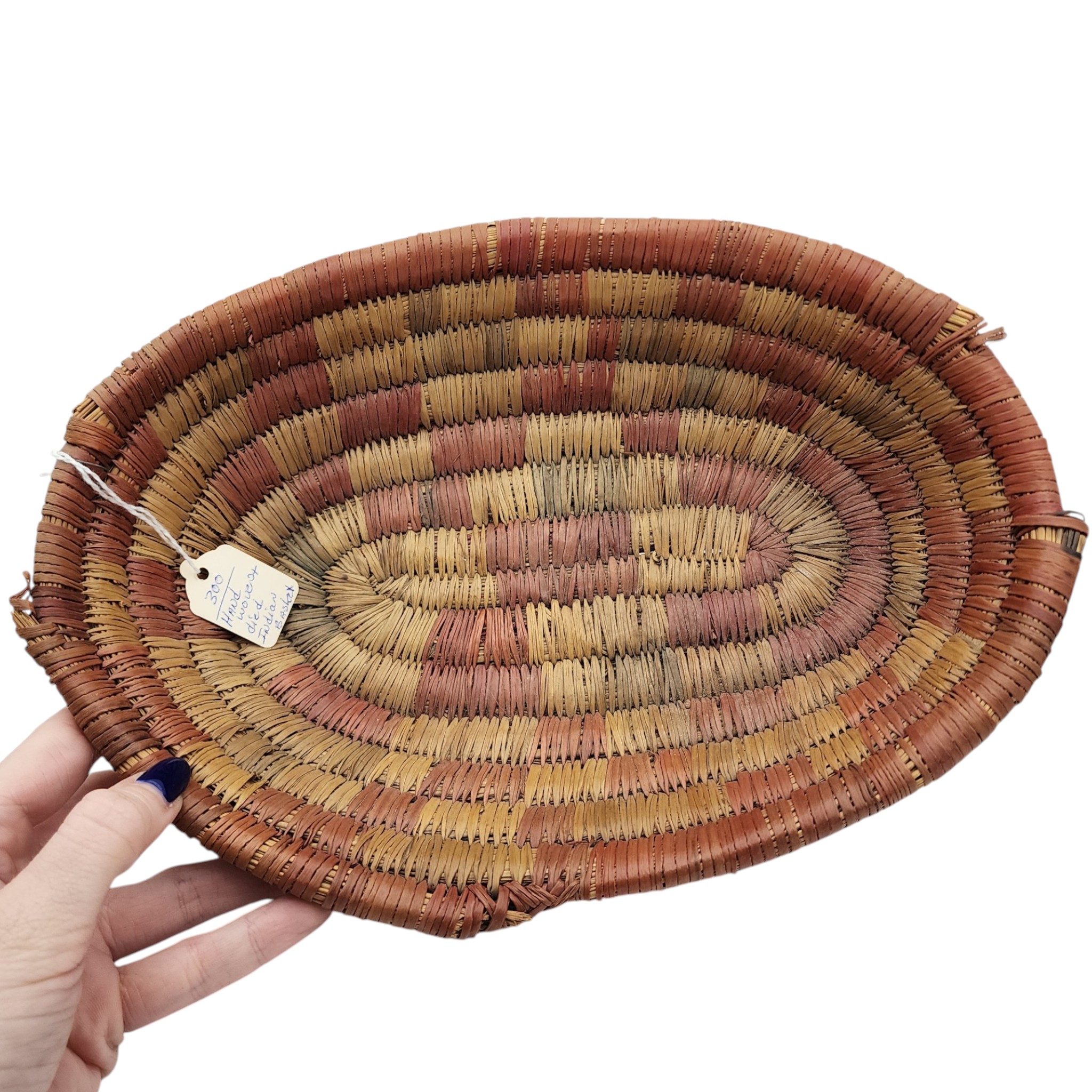 Native American Hand Woven Dyed Basket