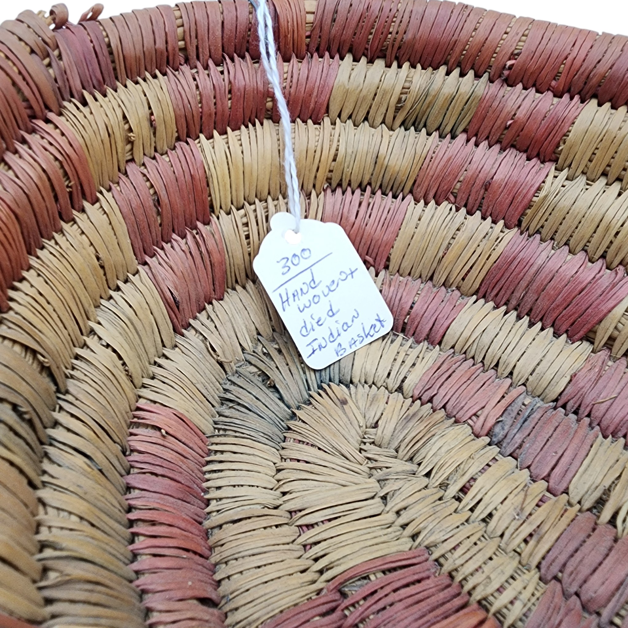 Native American Hand Woven Dyed Basket