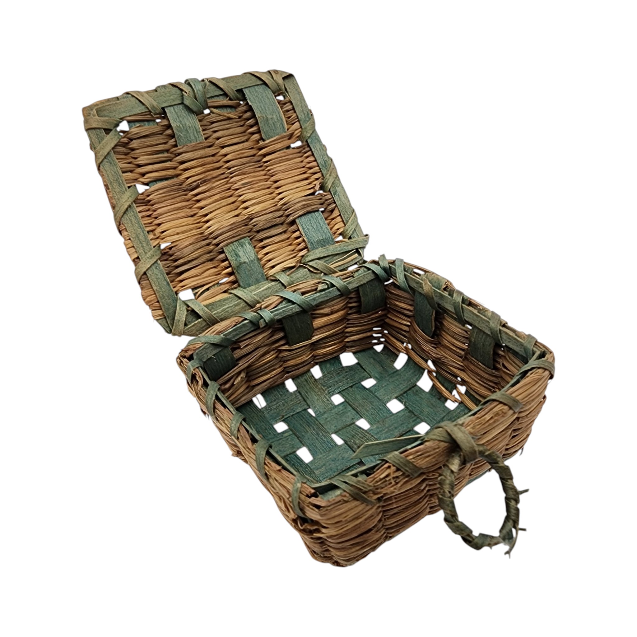 Native American Miniature Lidded Basket