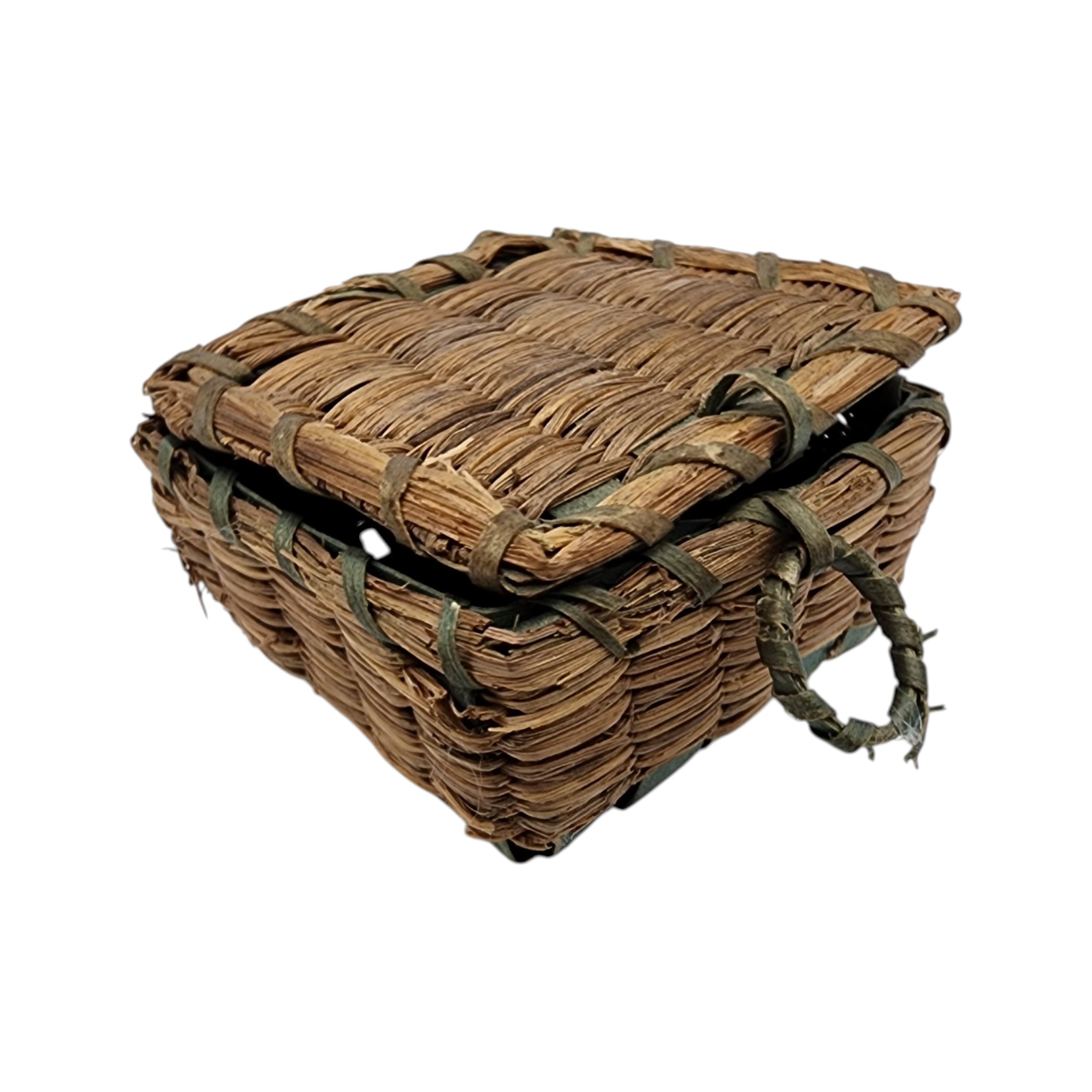 Native American Miniature Lidded Basket
