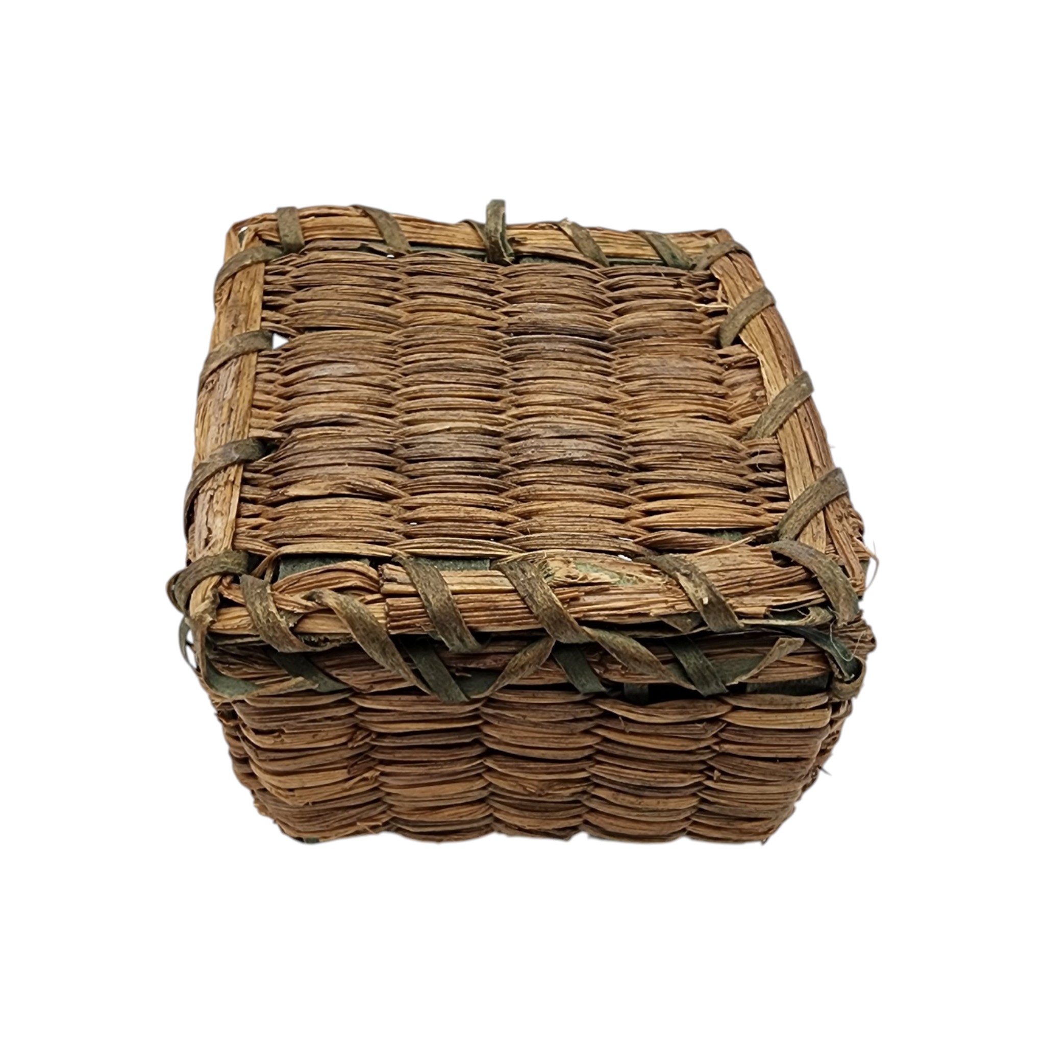 Native American Miniature Lidded Basket