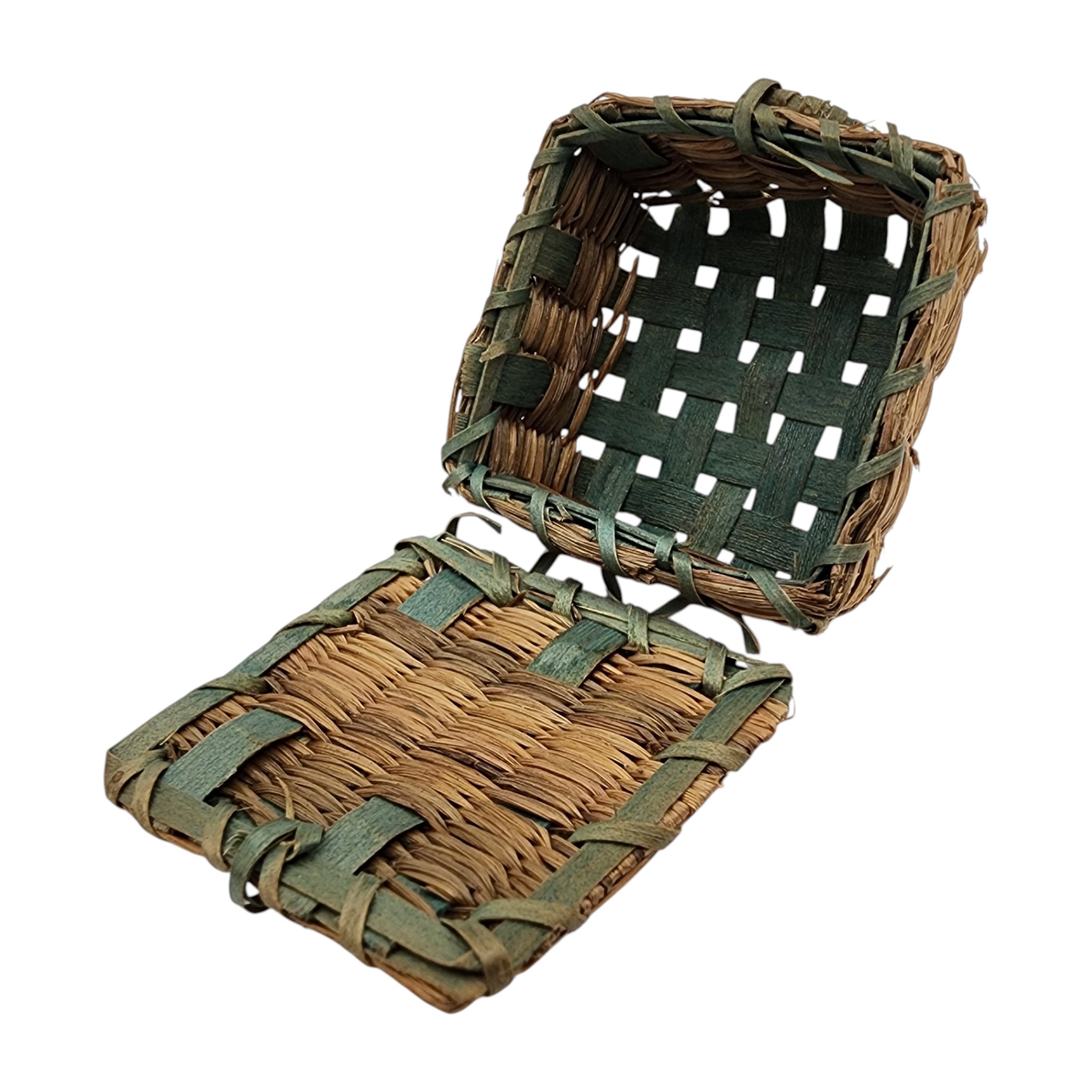 Native American Miniature Lidded Basket