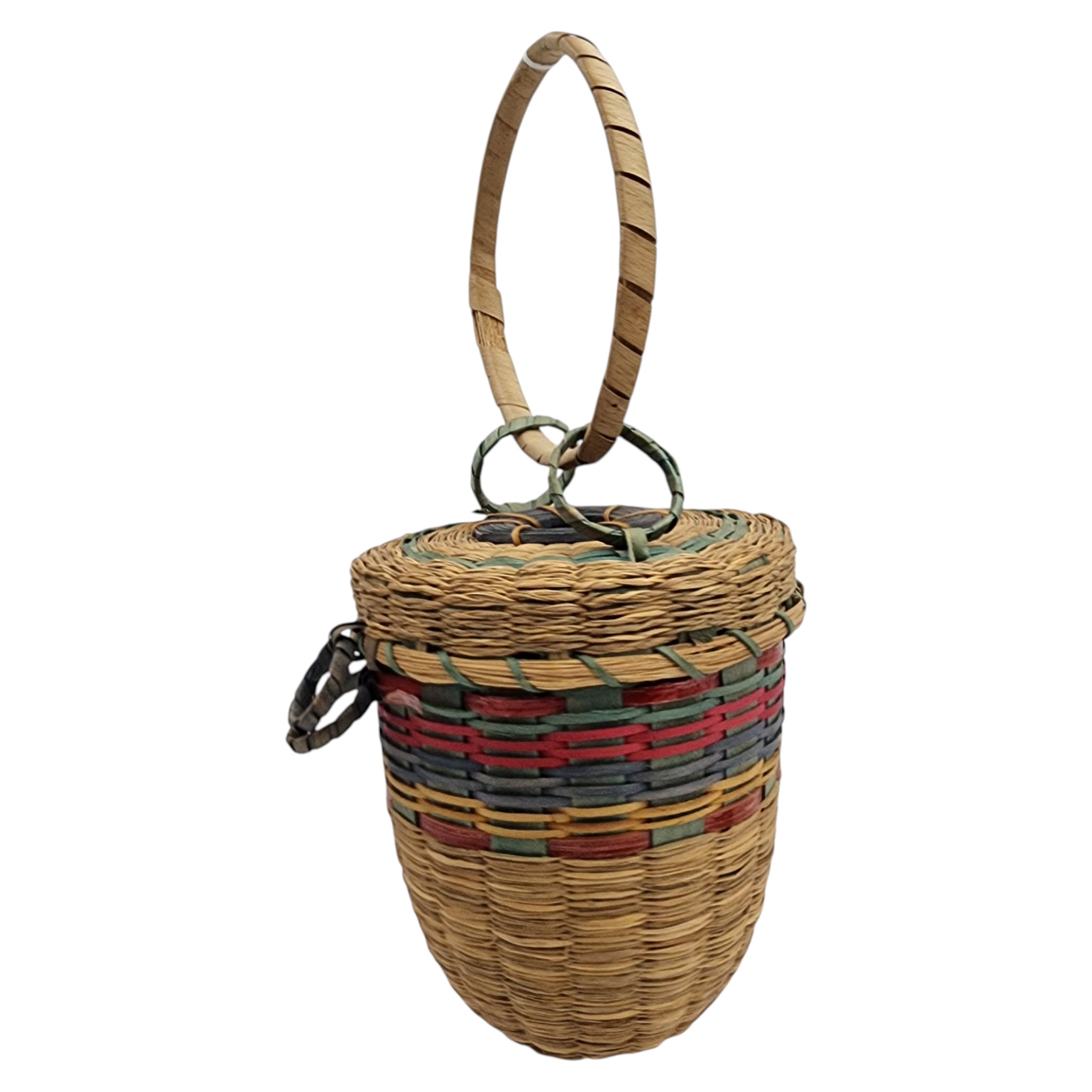 Native American Lidded Hanging Basket