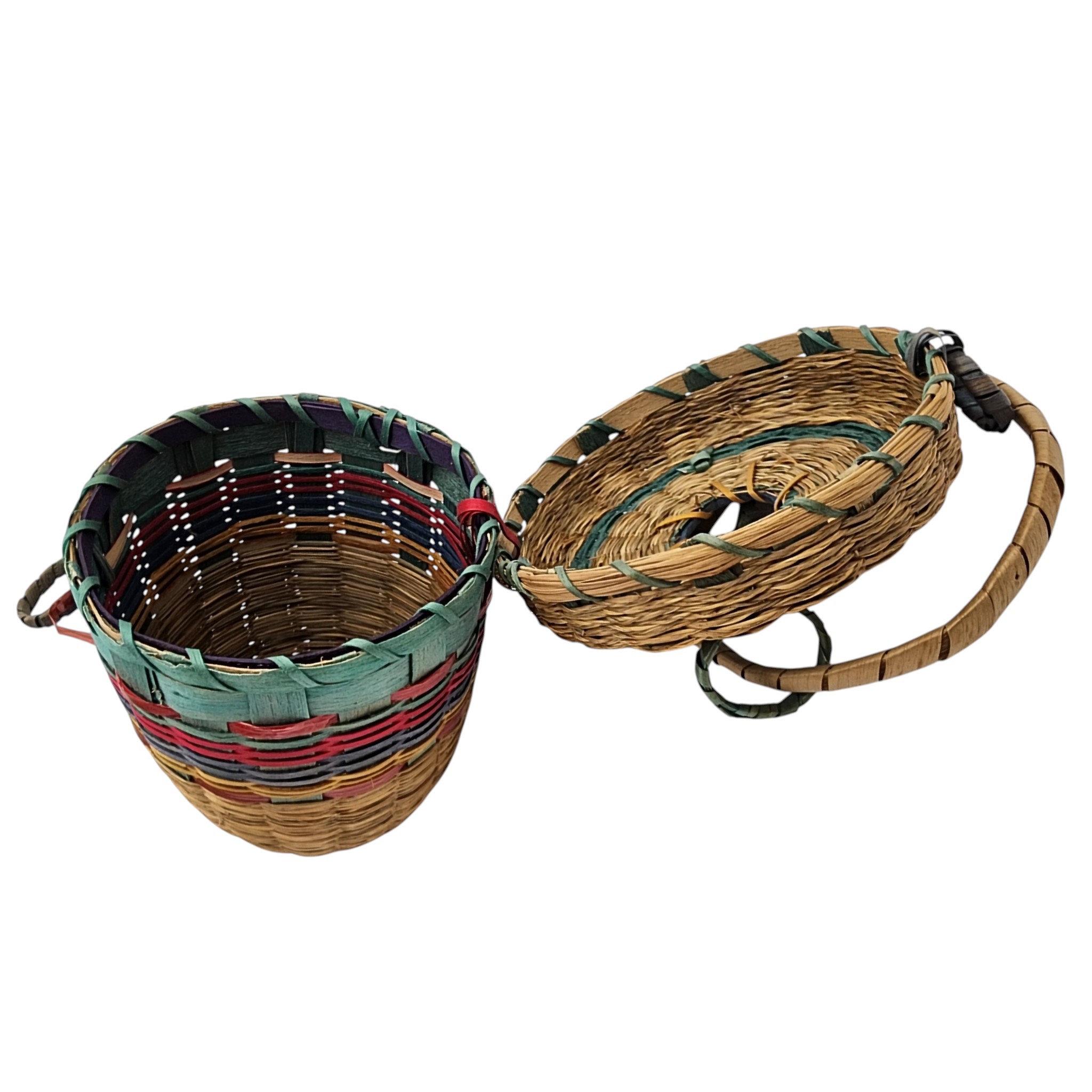 Native American Lidded Hanging Basket