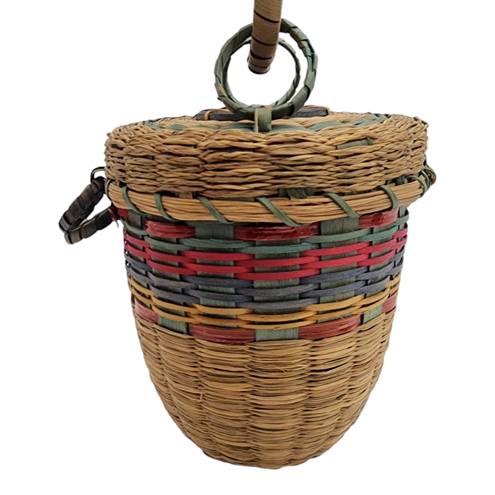 Native American Lidded Hanging Basket