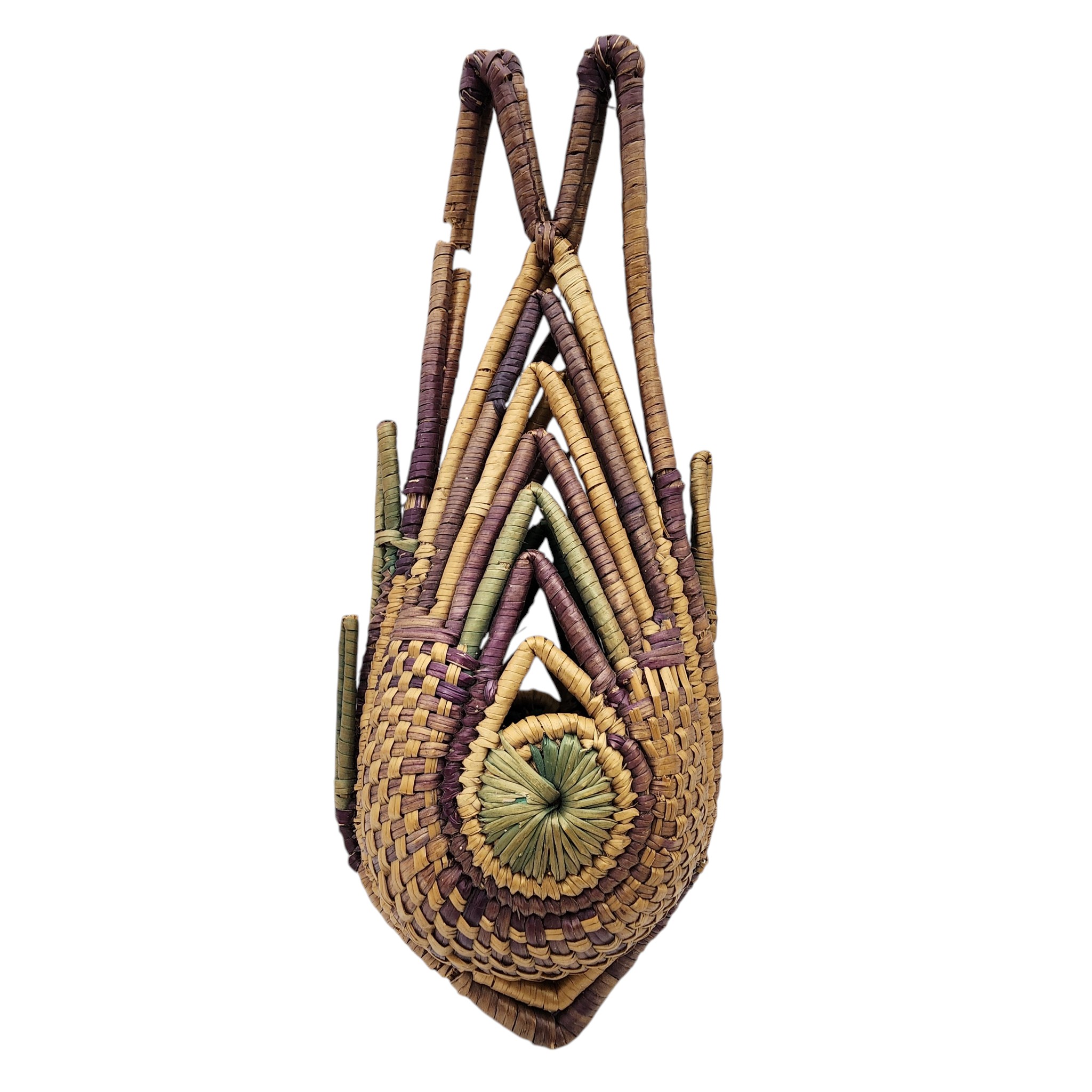 Native American Woven Basket Pouch