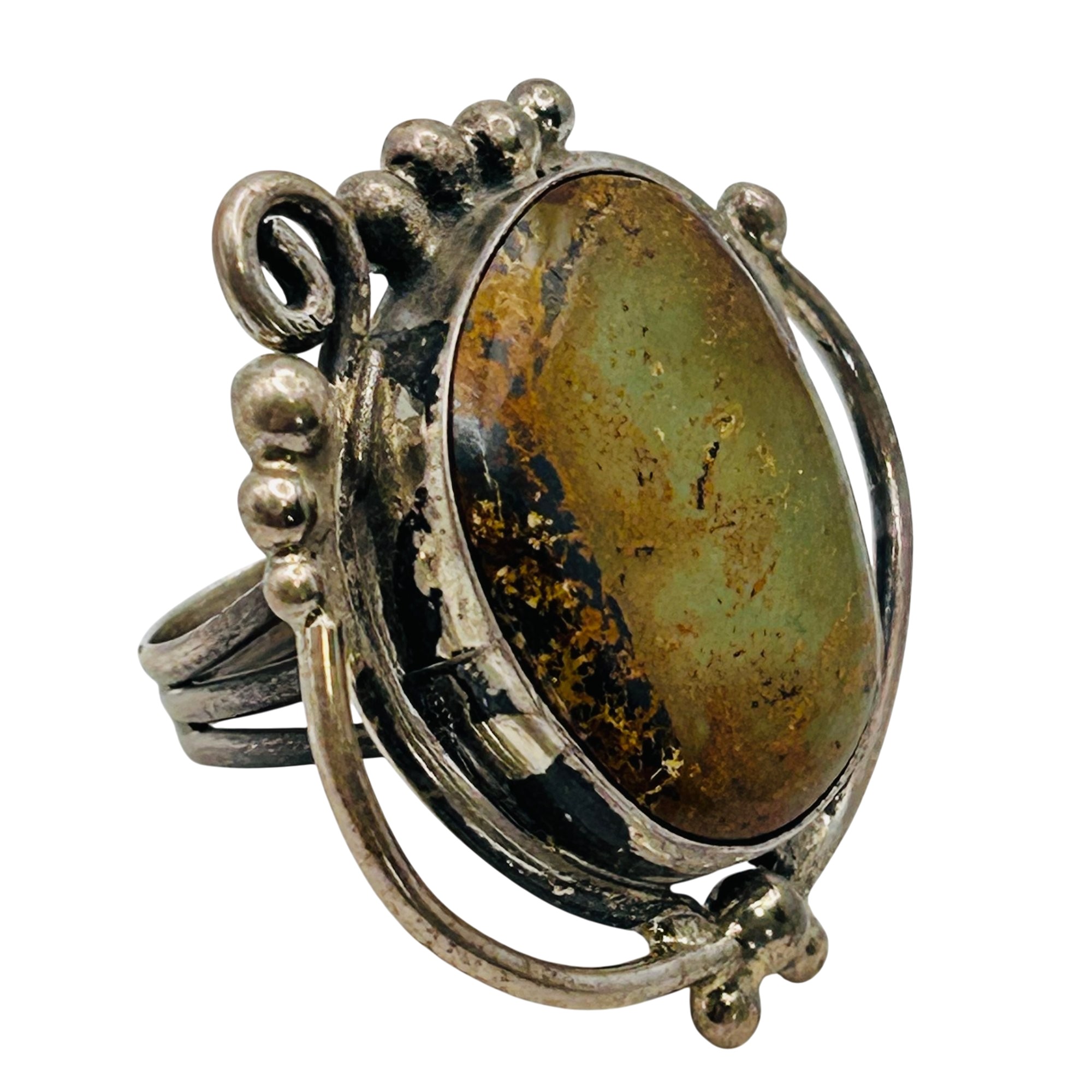 Betta Lee Navajo Sterling Royston Turquoise Ring Sz 7