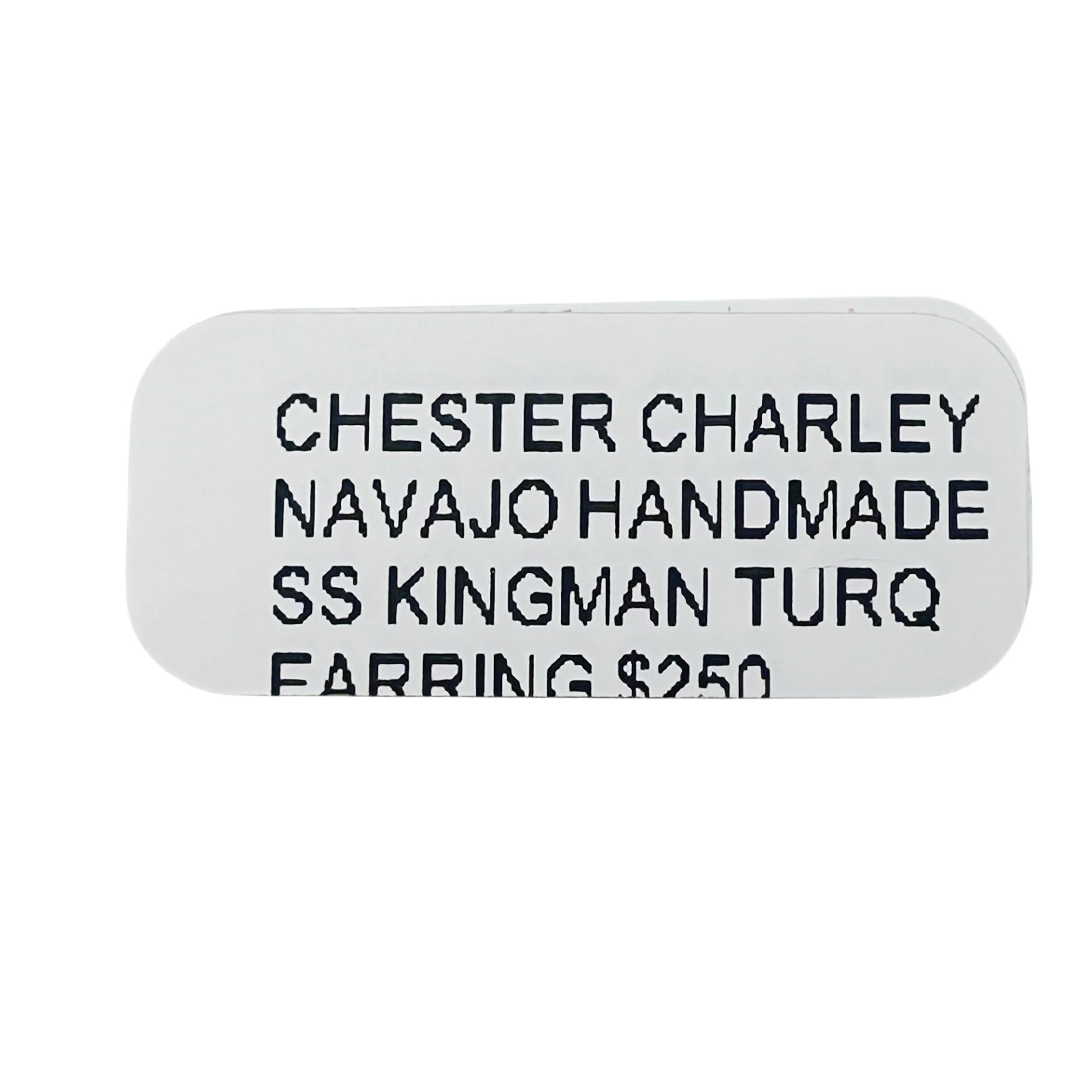 Chester Charley Navajo Sterling Kingman Turquoise Earring