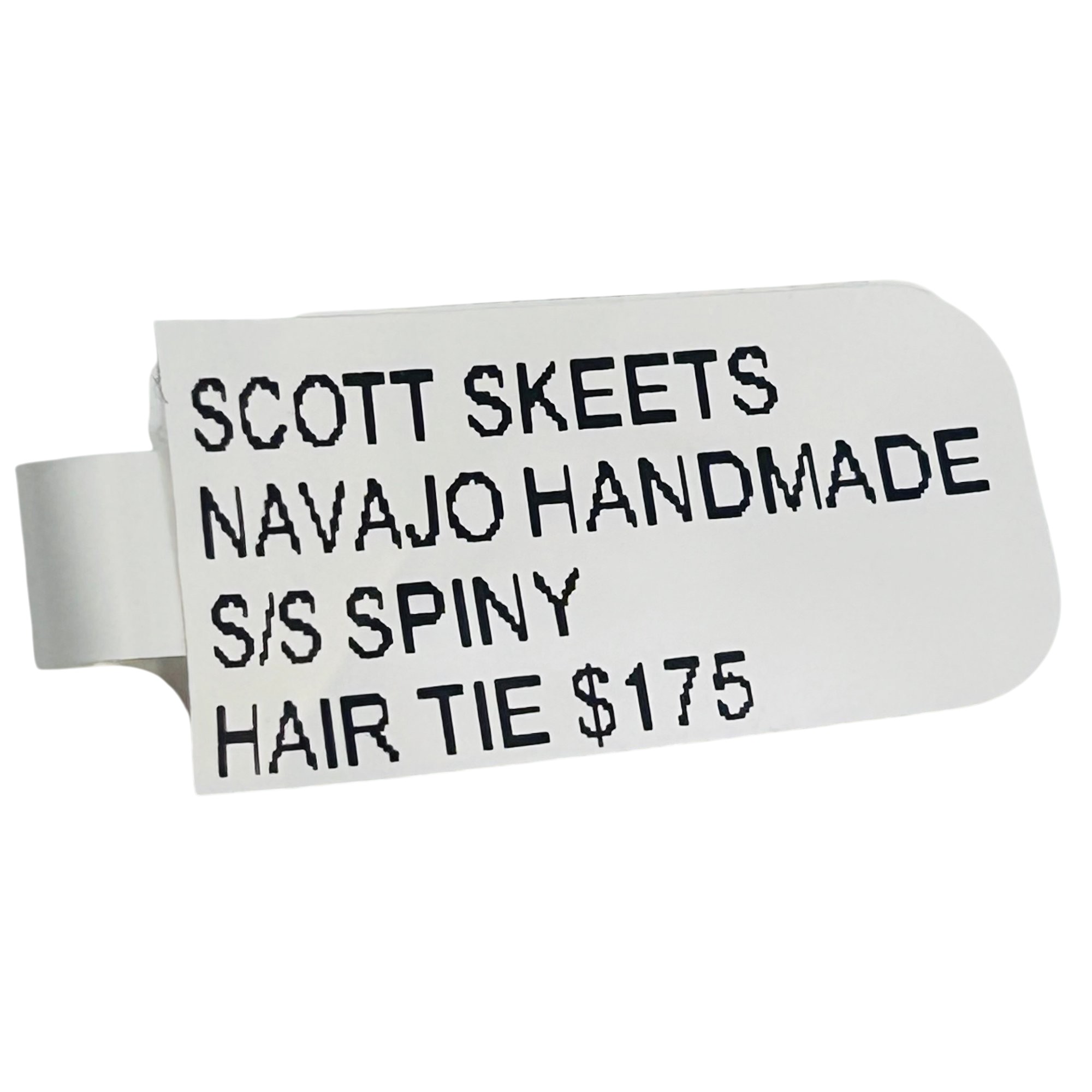 Scott Skeets Navajo Sterling Spiny Oyster Hair Tie