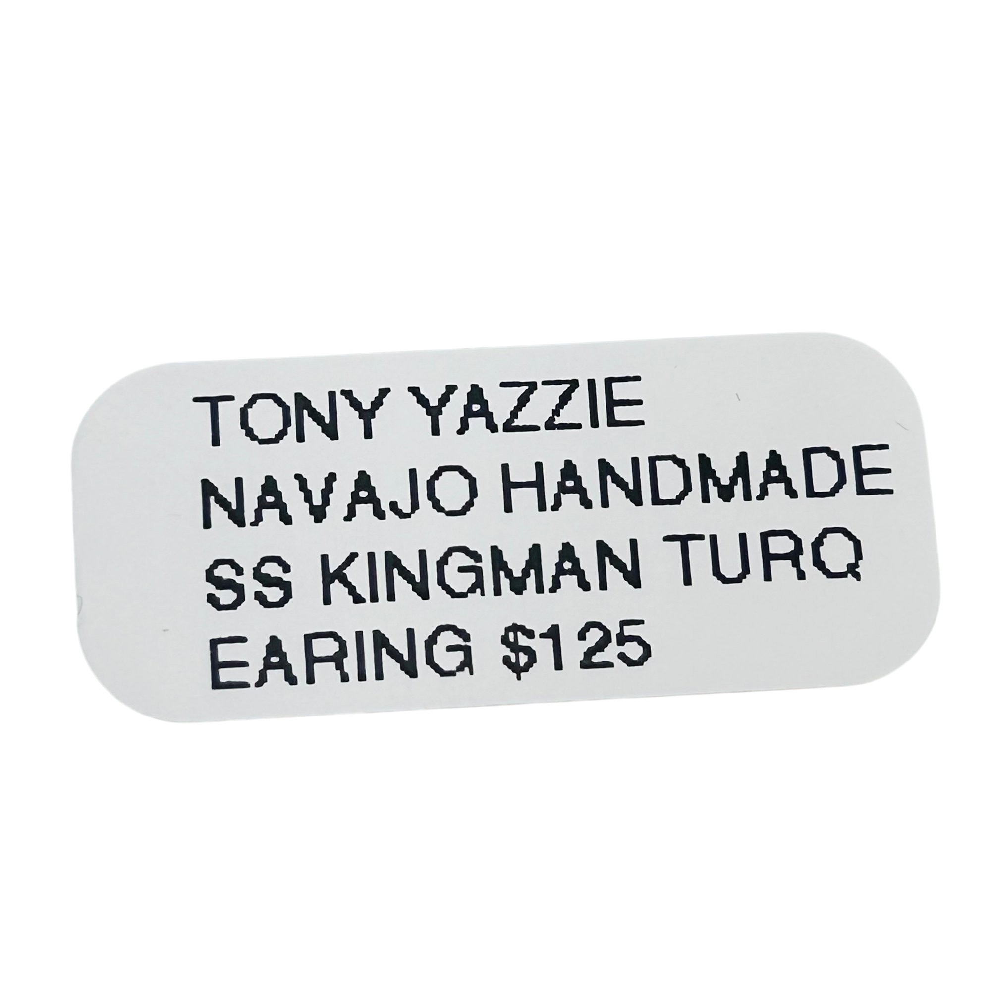Tony Yazzie Navajo Sterling Kingman Turquoise Earrings
