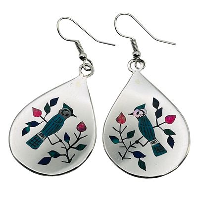 Raymond Boyd Navajo Sterling Hummingbird Earrings | 11.5g