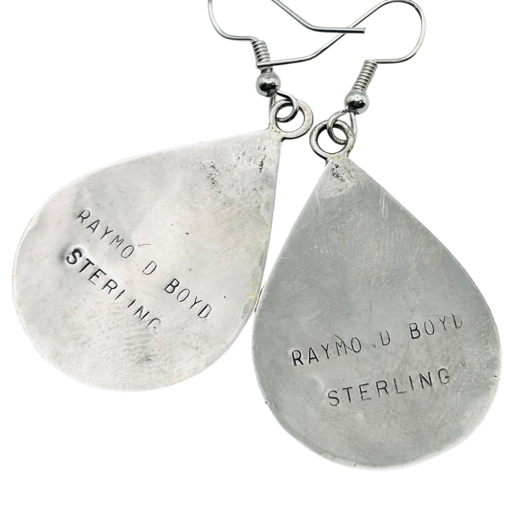 Raymond Boyd Navajo Sterling Hummingbird Earrings