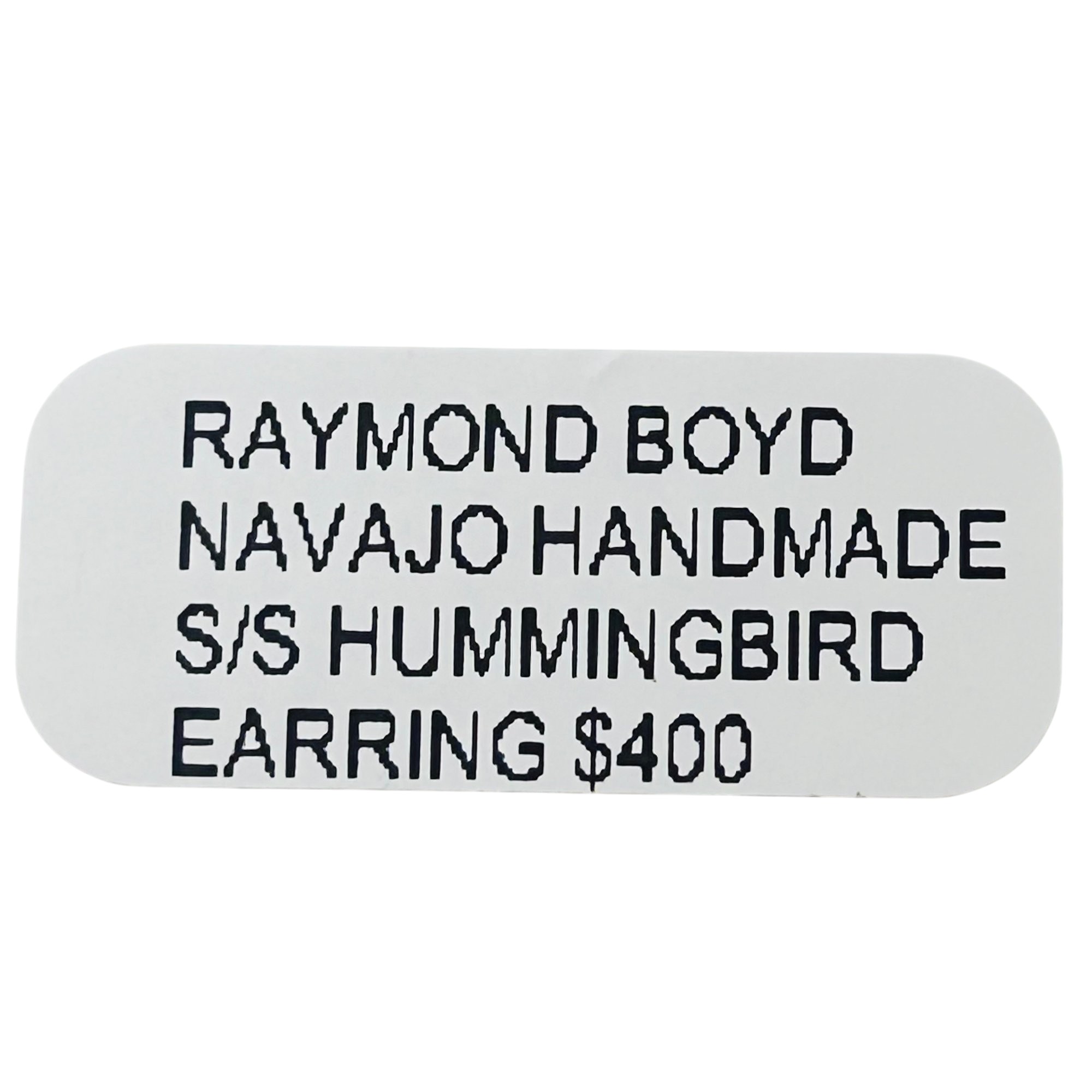 Raymond Boyd Navajo Sterling Hummingbird Earrings