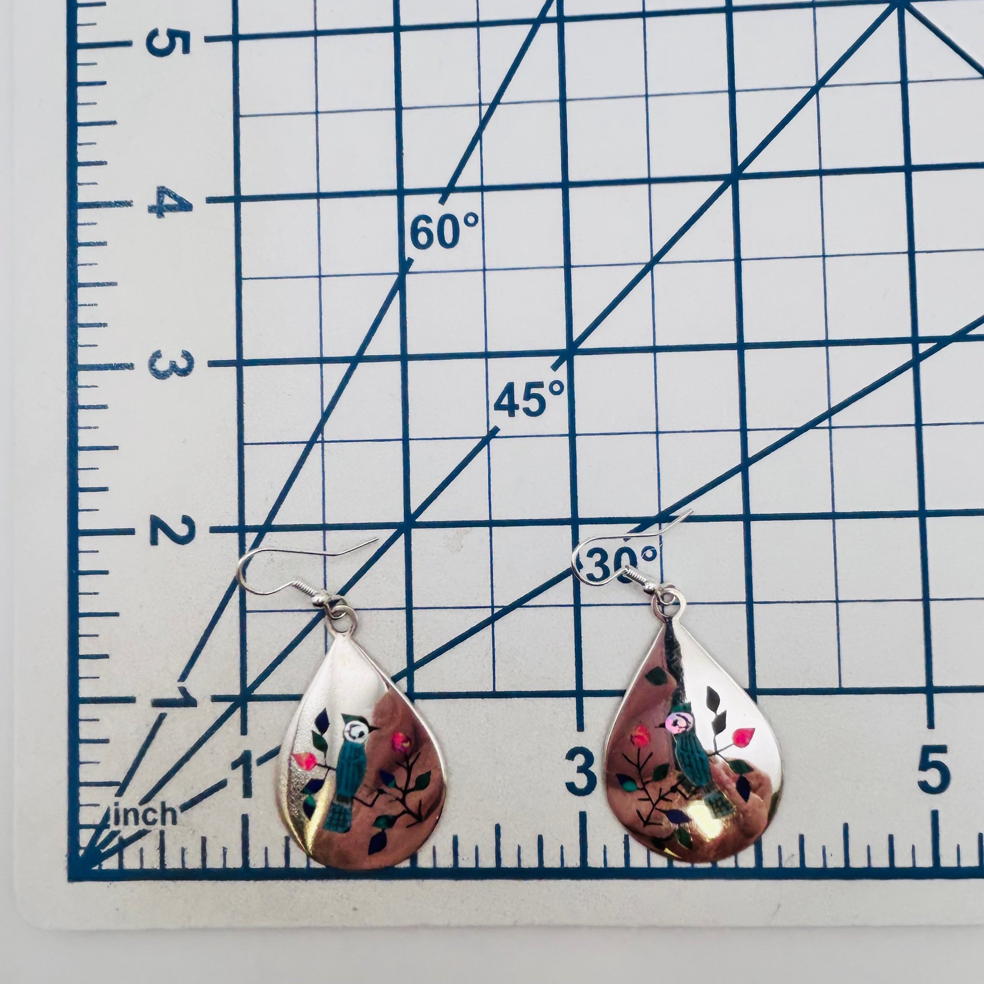 Raymond Boyd Navajo Sterling Hummingbird Earrings