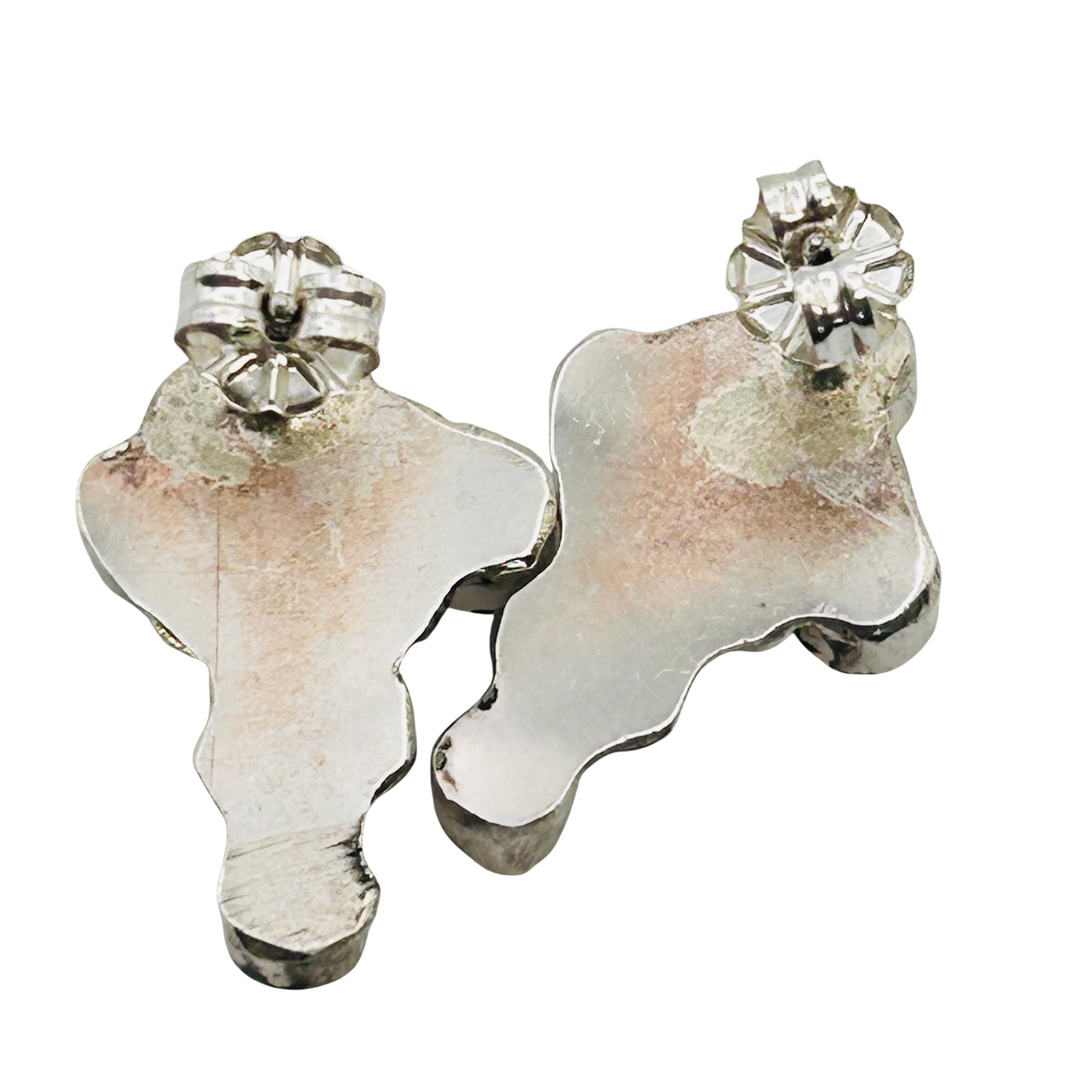 Pino Yunie Zuni Sterling Pink Shell Cross Earrings