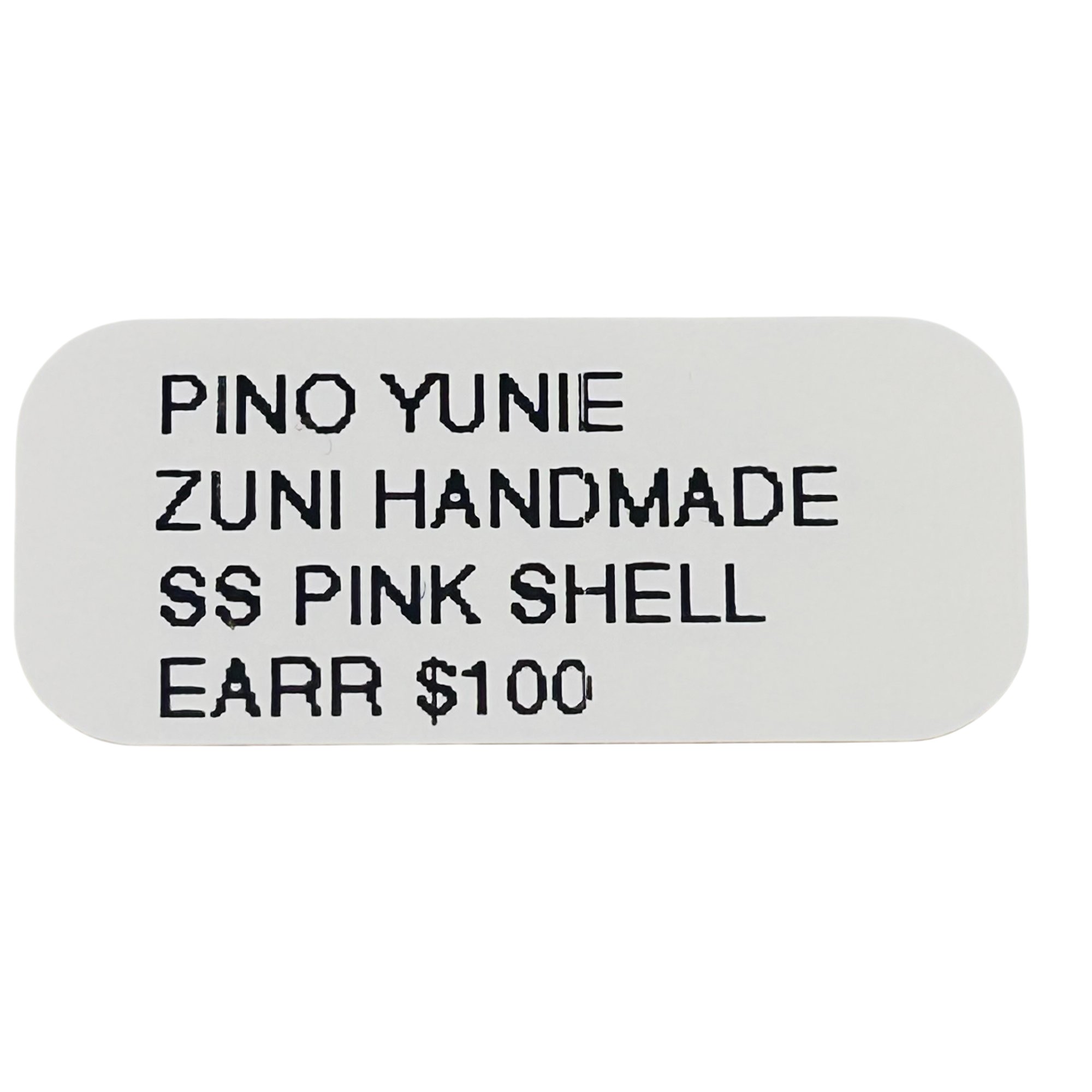 Pino Yunie Zuni Sterling Pink Shell Cross Earrings
