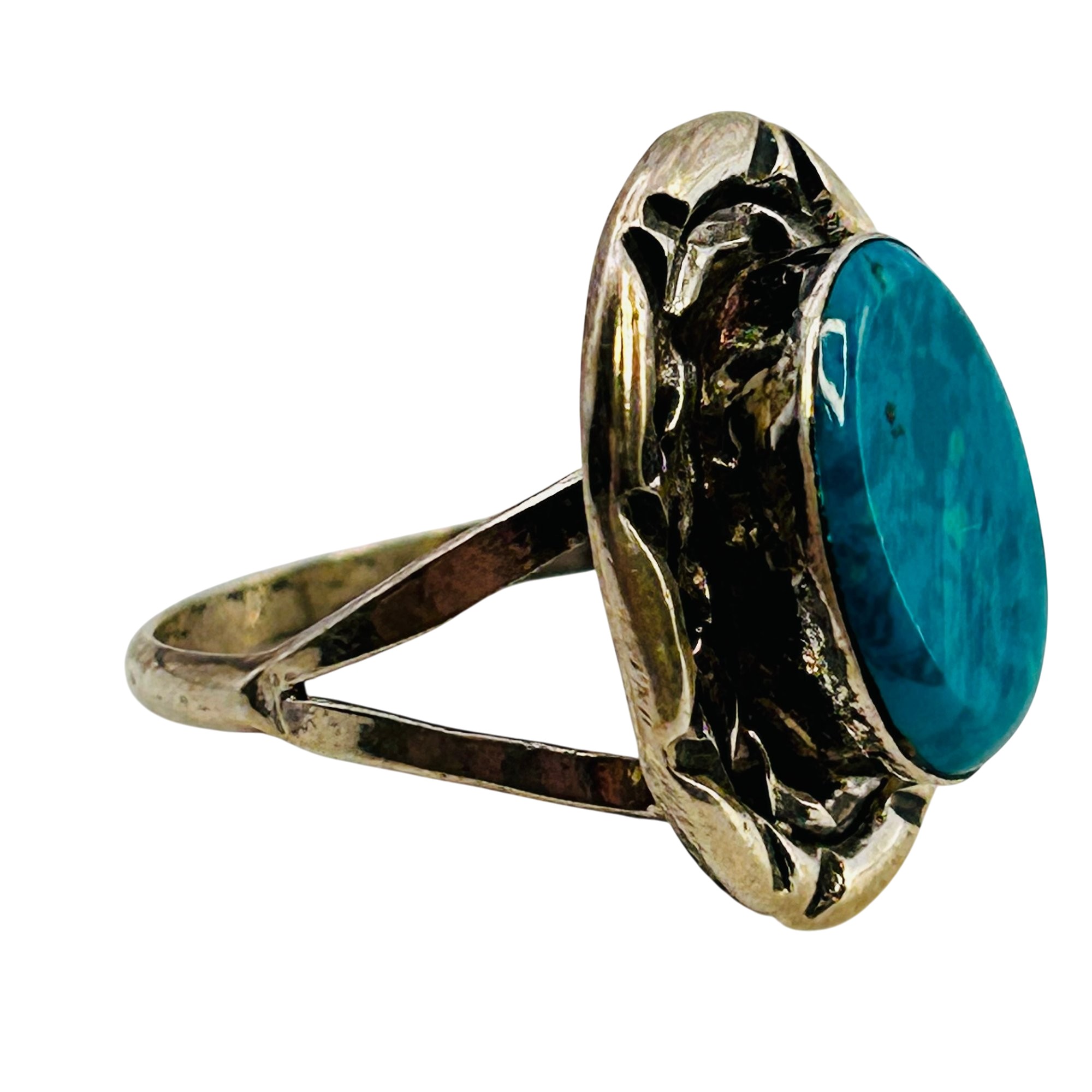 Rob Martinez Navajo Sterling Kingman Turquoise Ring SZ.10