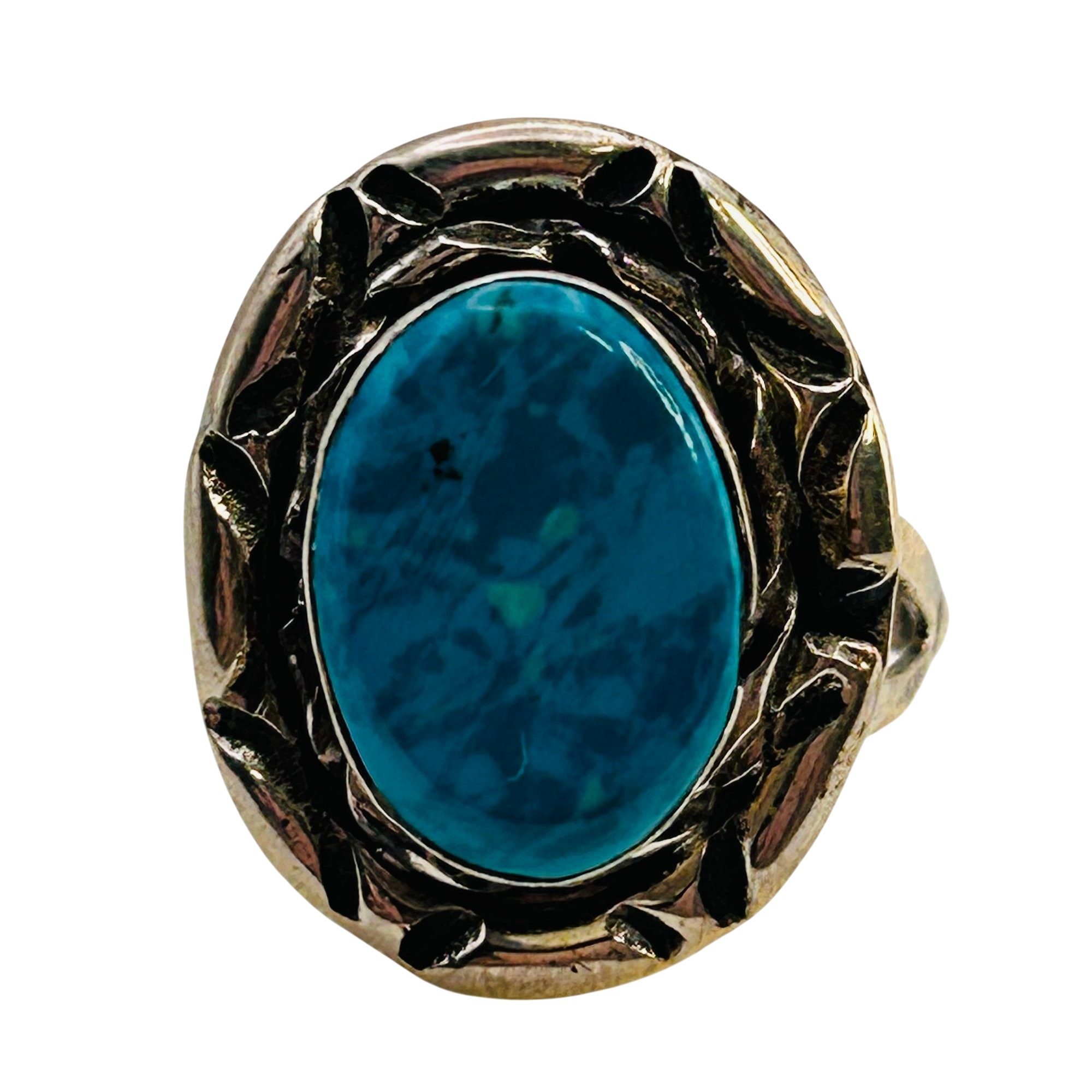 Rob Martinez Navajo Sterling Kingman Turquoise Ring SZ.10
