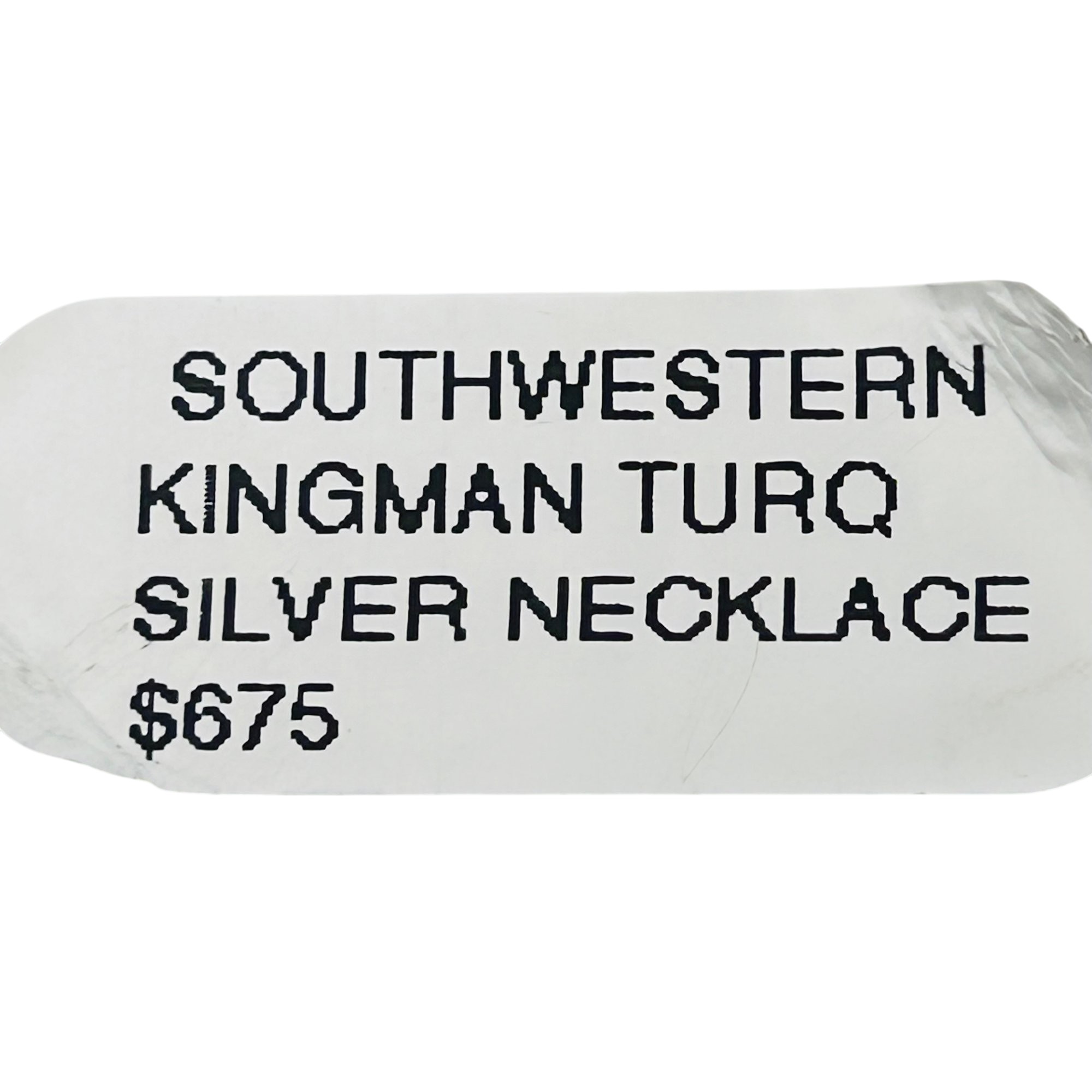 Southwestern Sterling Kingman Turquoise Necklace