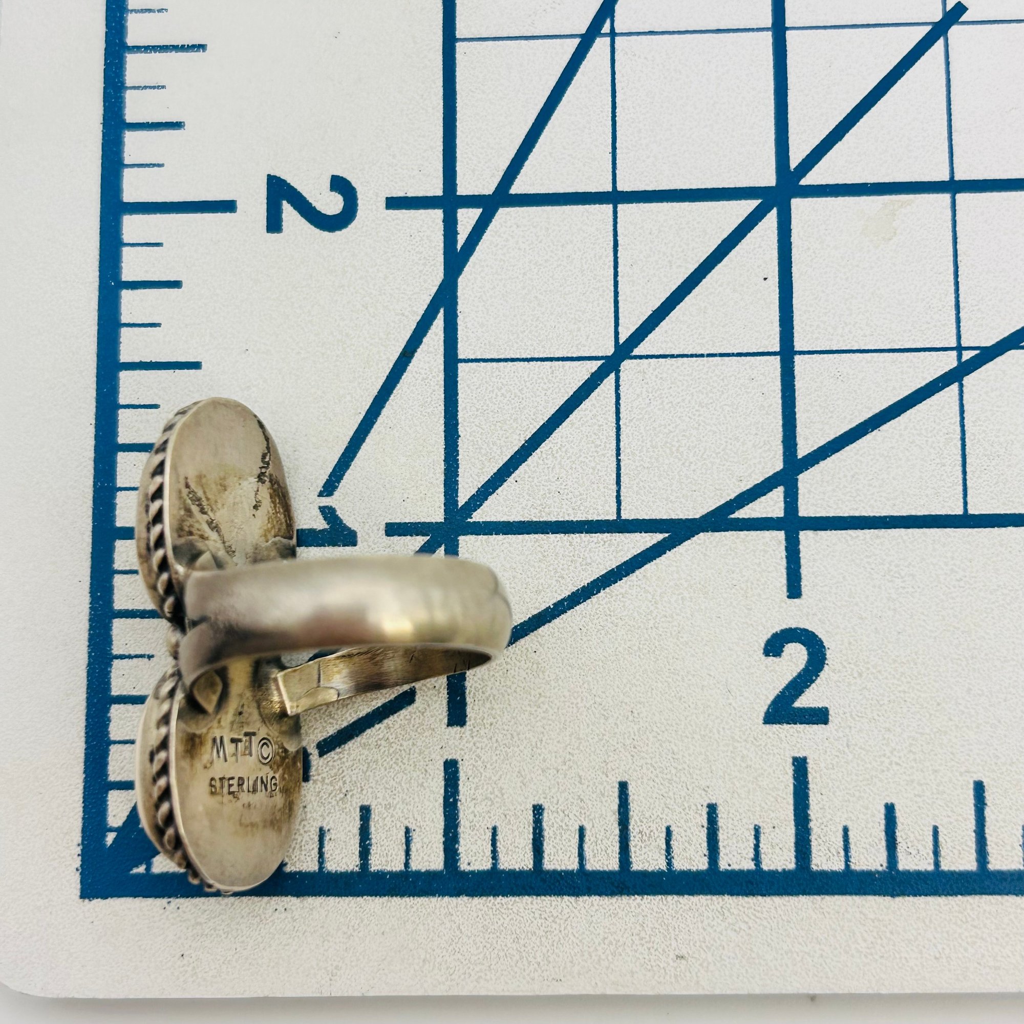 Marie Tsosie Navajo Sterling Pink Conch Ring Sz8