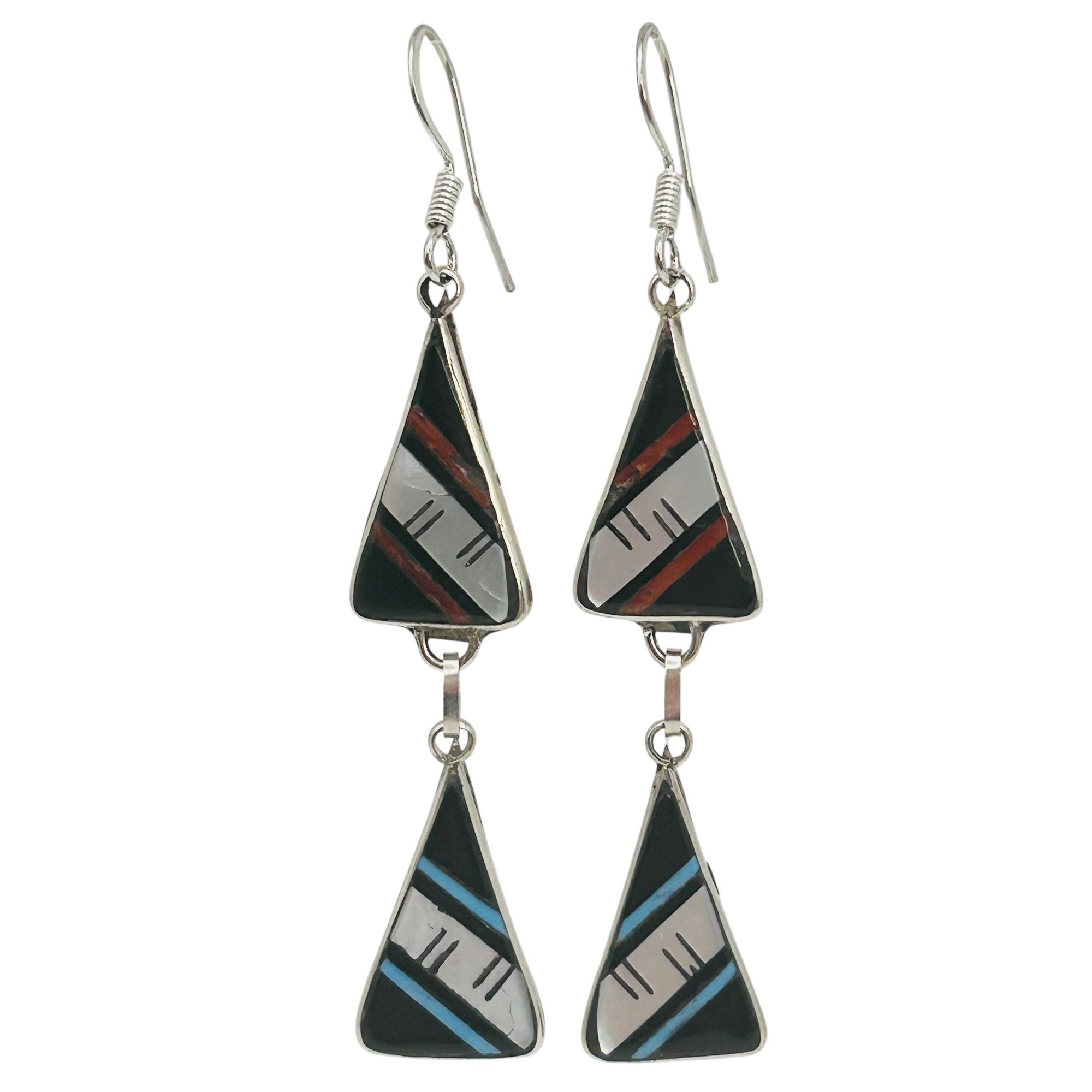 Reginda Kallest Zuni Sterling Multi-Stone Earring