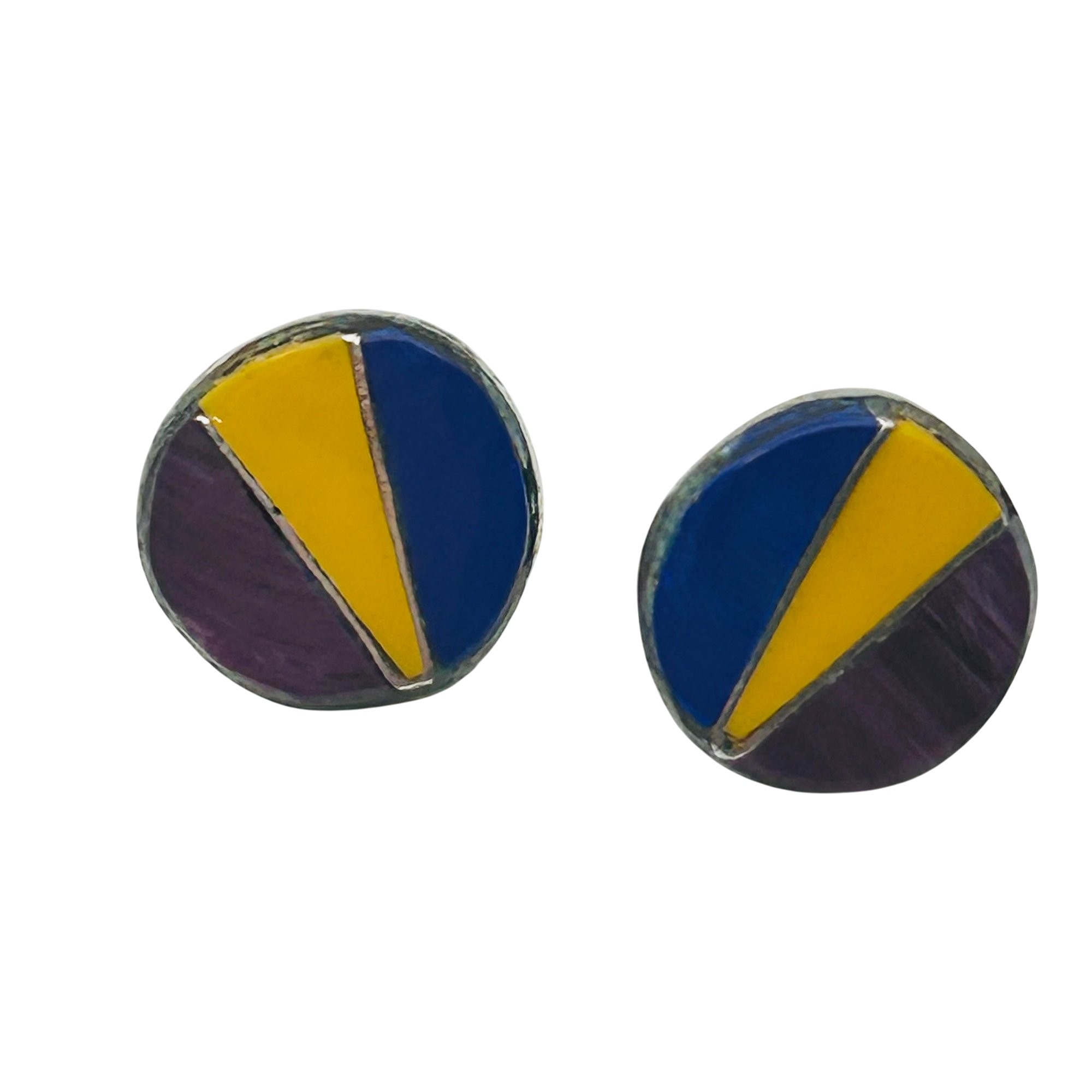 Karen Lalio Zuni Sterling Multi-Stone Earrings