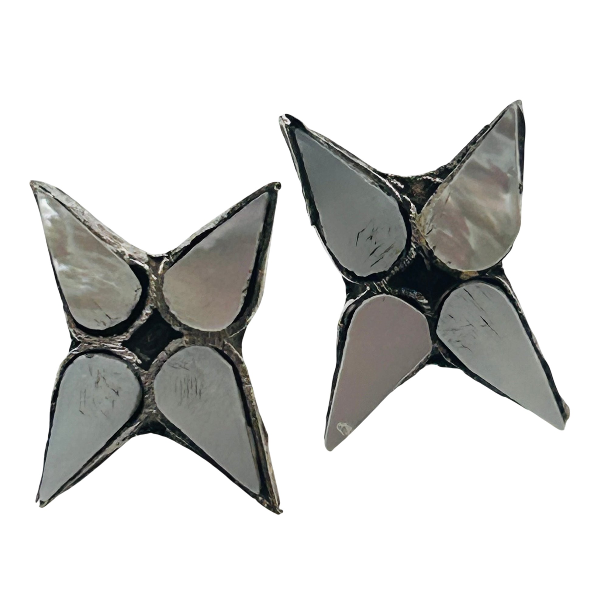 Angie Rosetta Zuni Mother Of Pearl Star Earrings