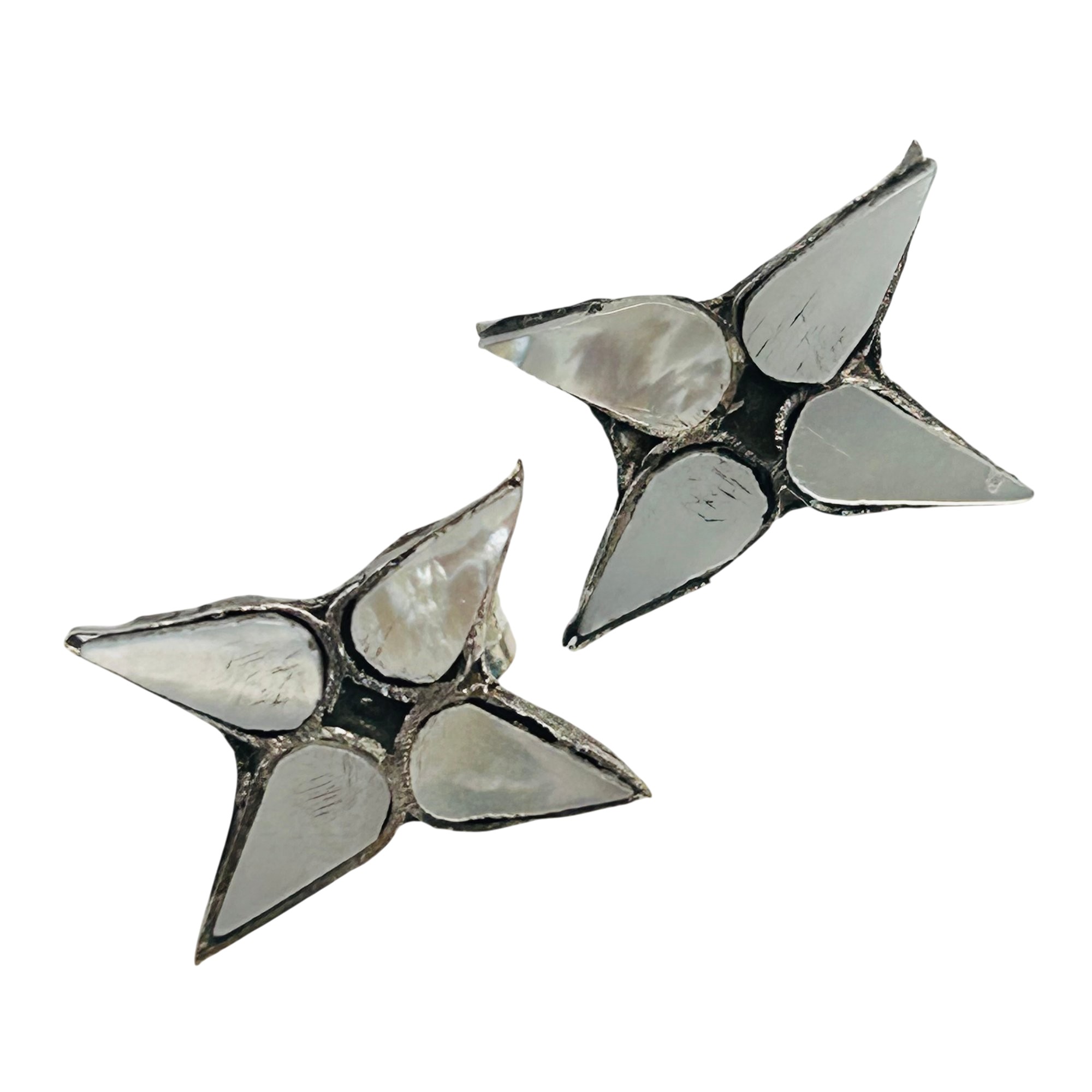 Angie Rosetta Zuni Mother Of Pearl Star Earrings