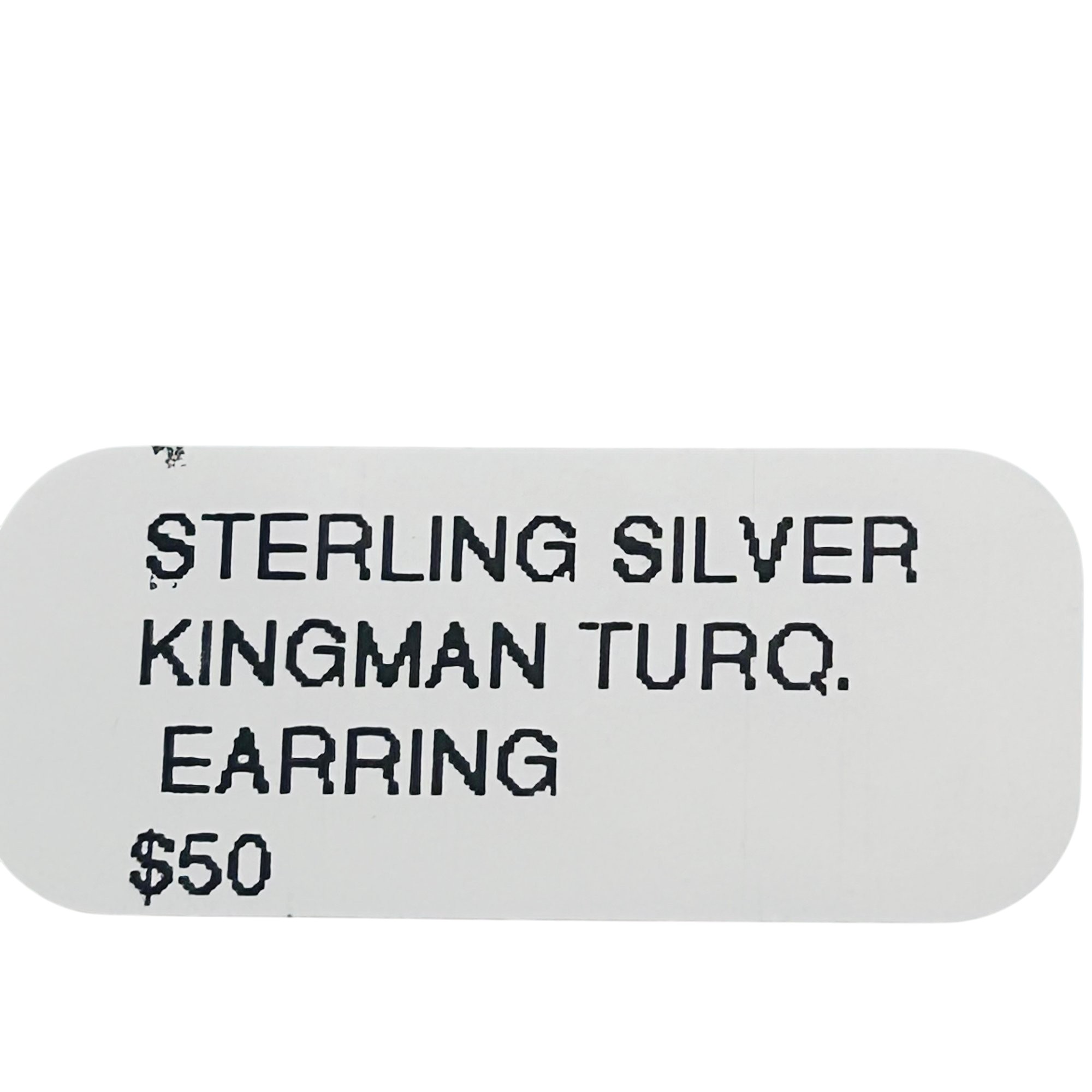 Southwest Sterling Kingman Turquoise Buffalo Earrings