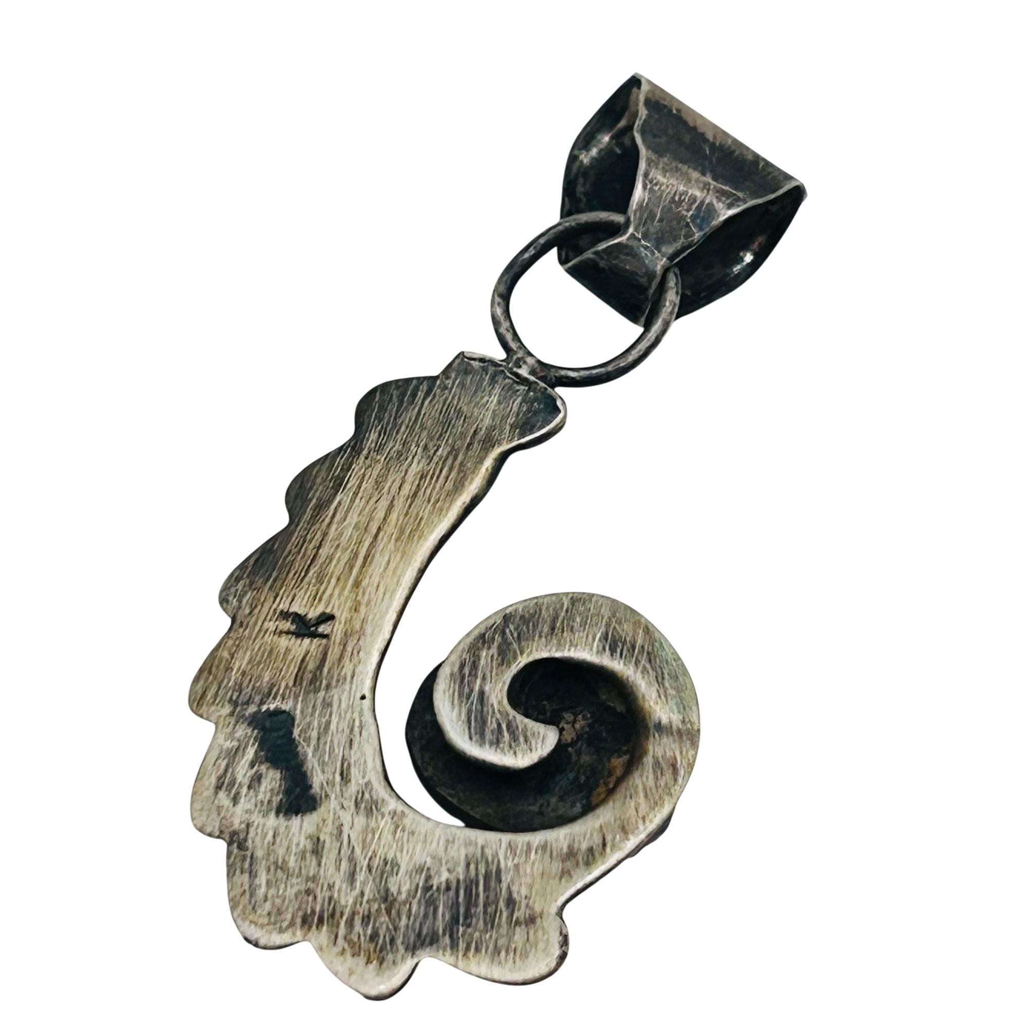 Aidan Kee Navajo Sterling Pilot Mt Turquoise Pendant