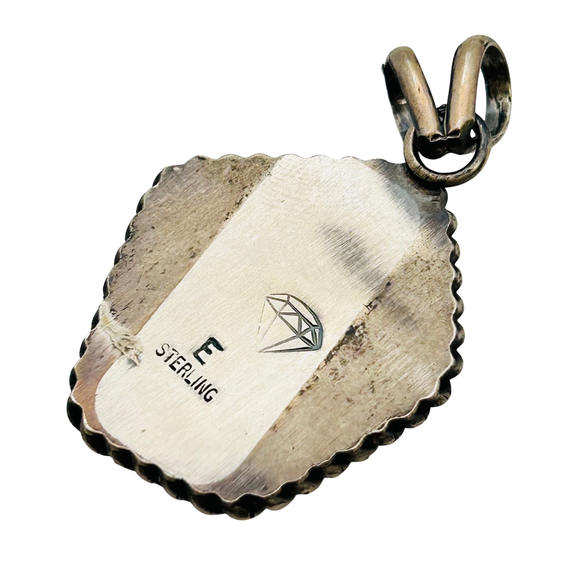 Eli Skeets Navajo Sterling Sonoran Turquoise Pendant