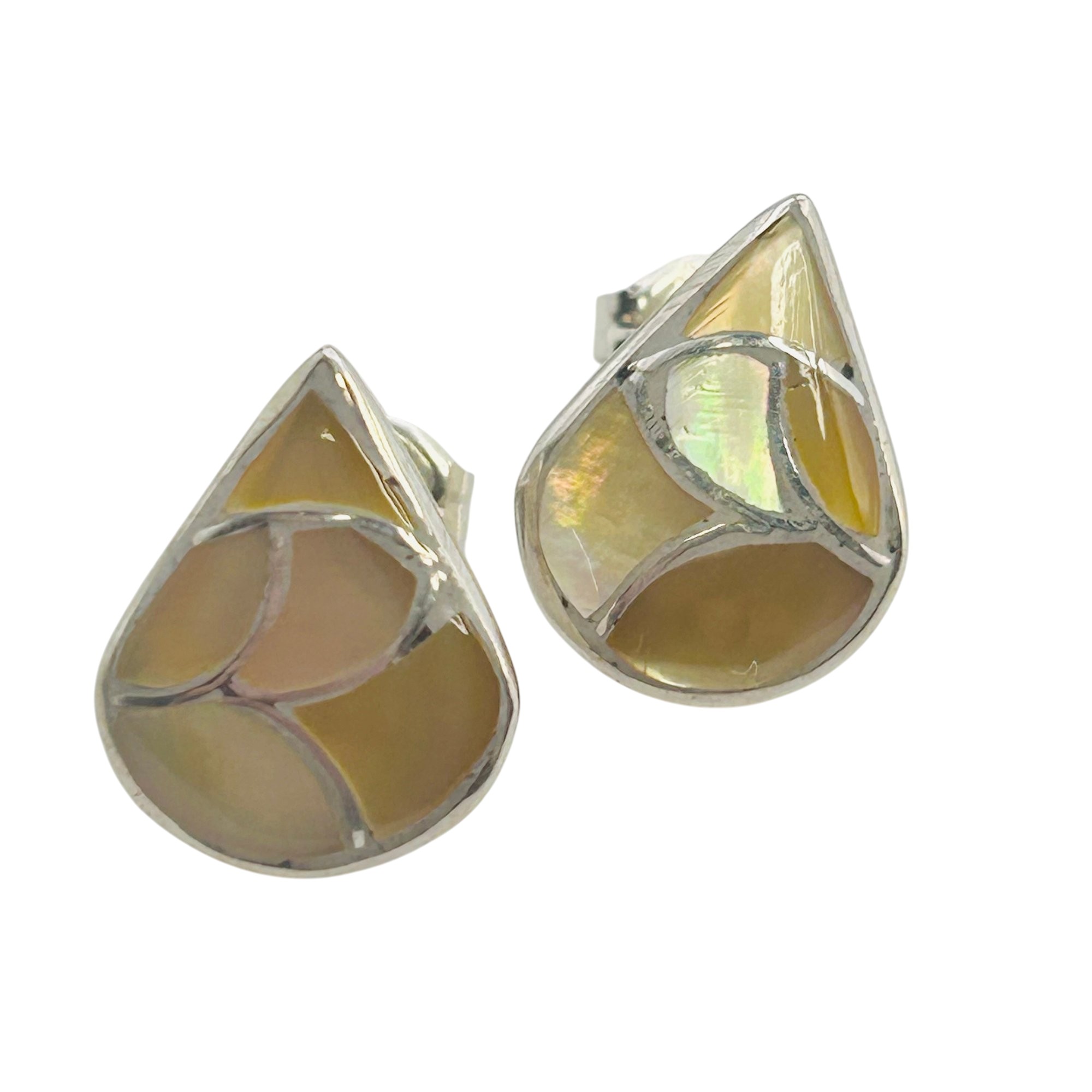 Karen Lalio Zuni Sterling Yellow Shell Earring
