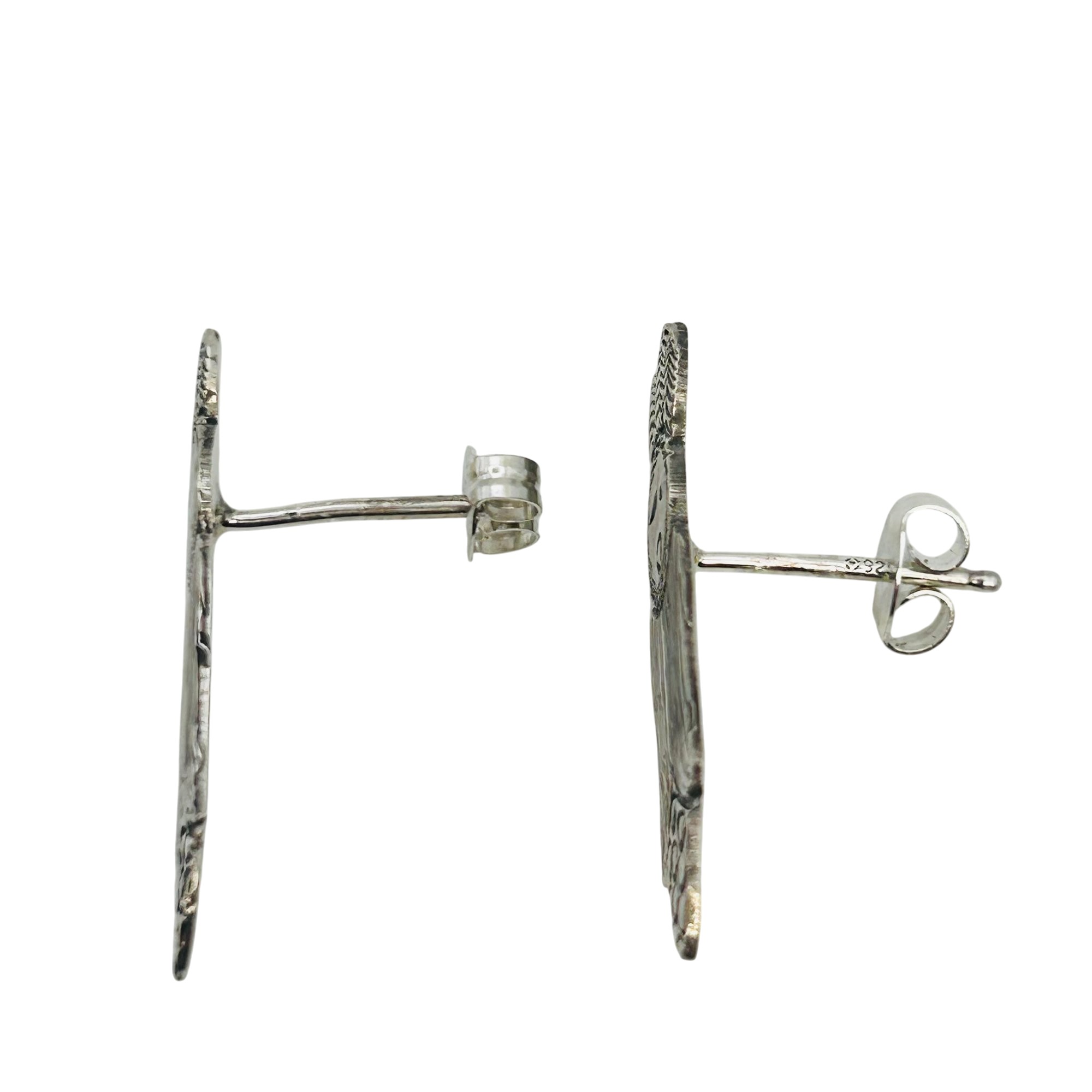 Zandra Tahy Navajo Sterling Corn Maiden Earrings