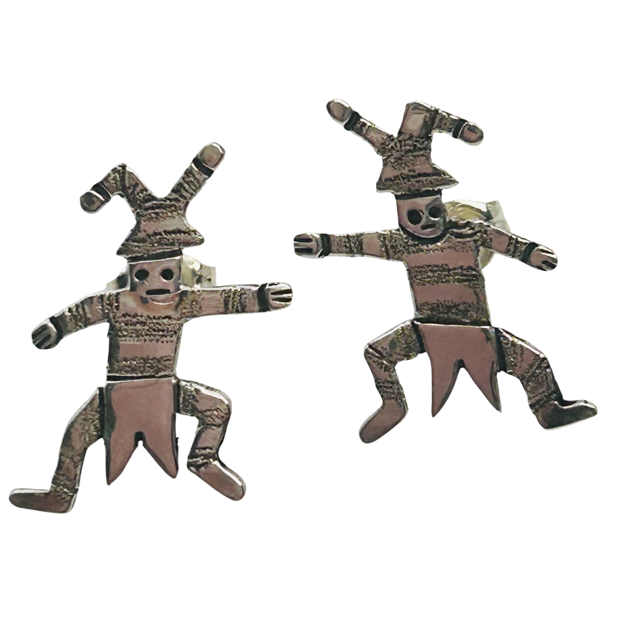 Zandra Tahy Navajo Jester Sterling Earrings