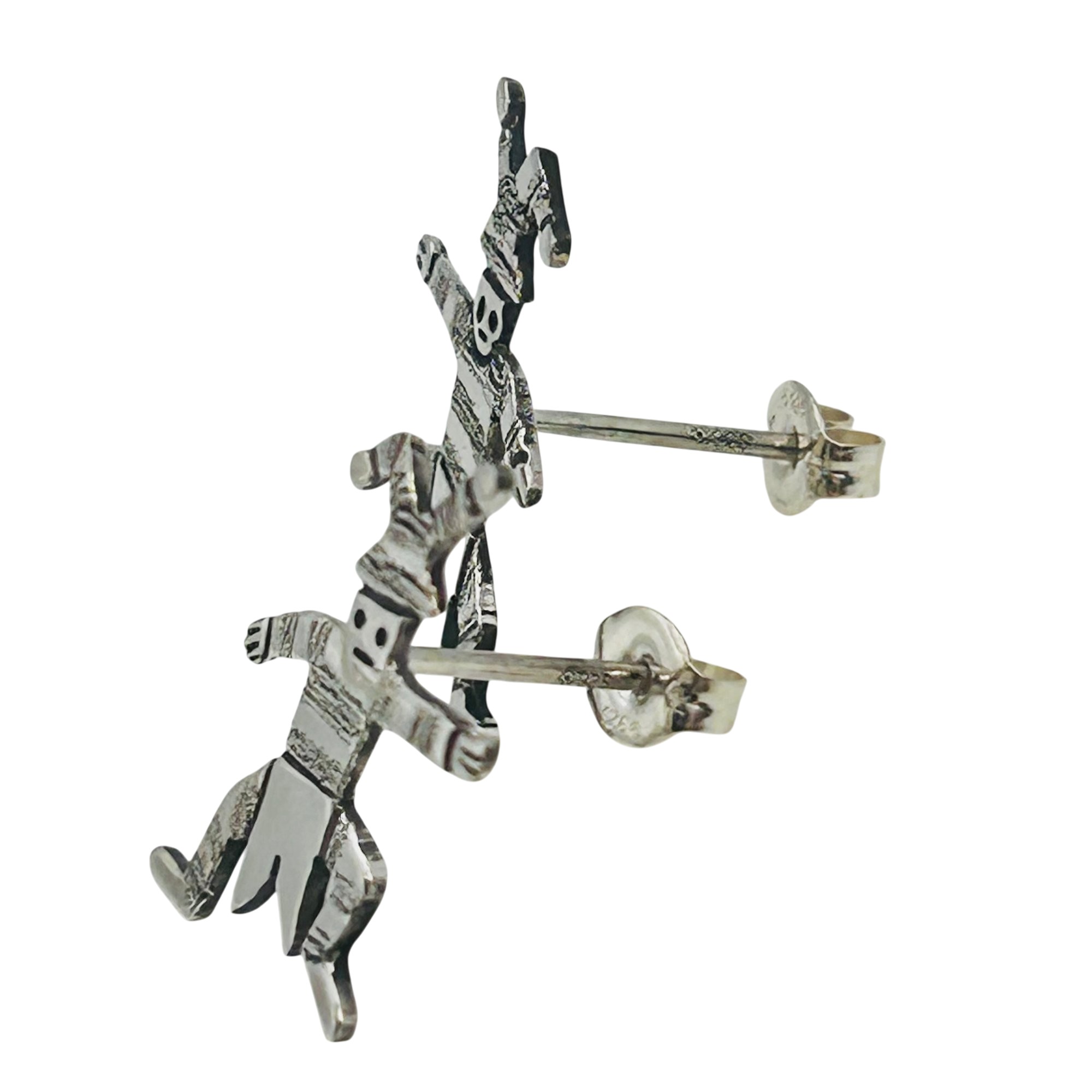 Zandra Tahy Navajo Jester Sterling Earrings