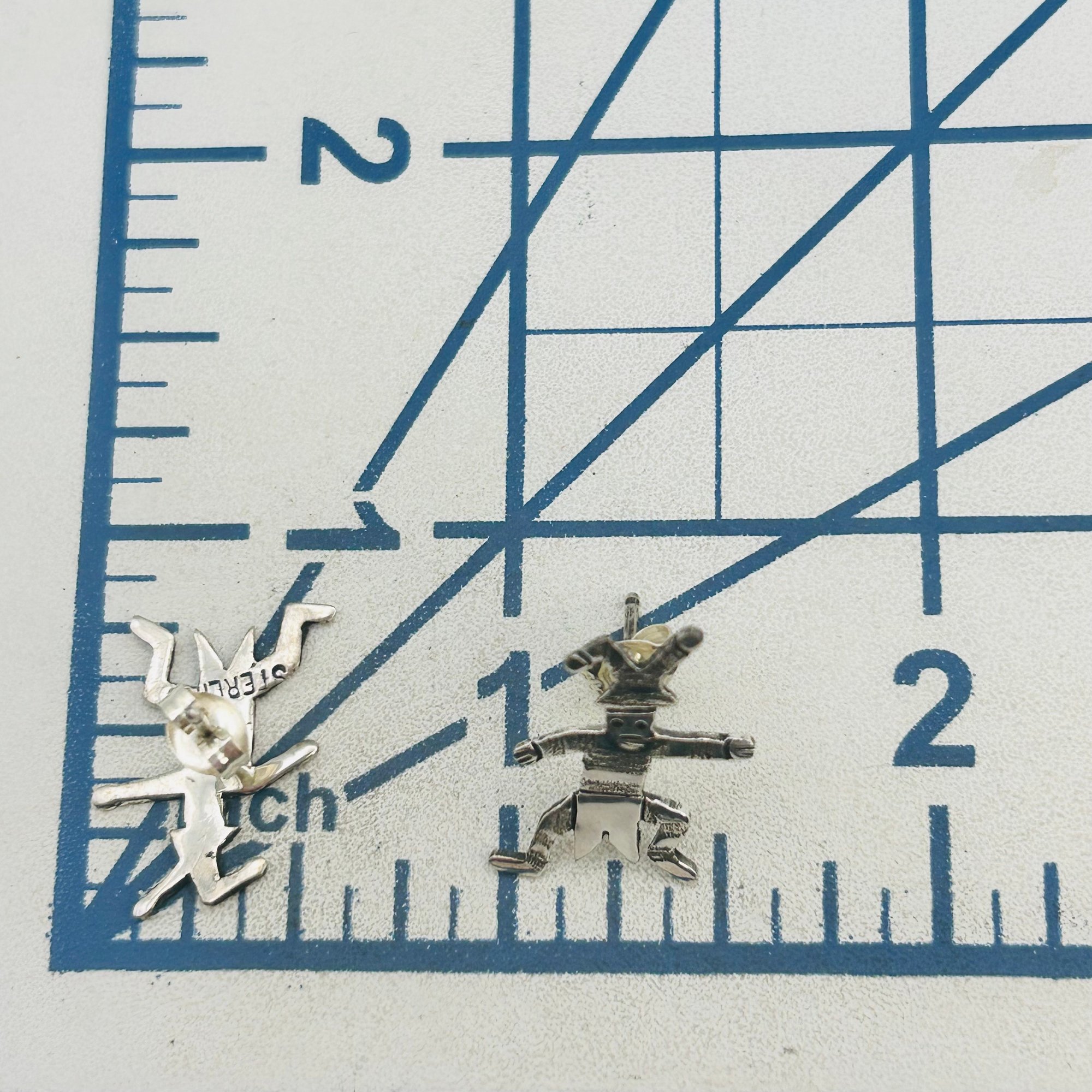 Zandra Tahy Navajo Jester Sterling Earrings